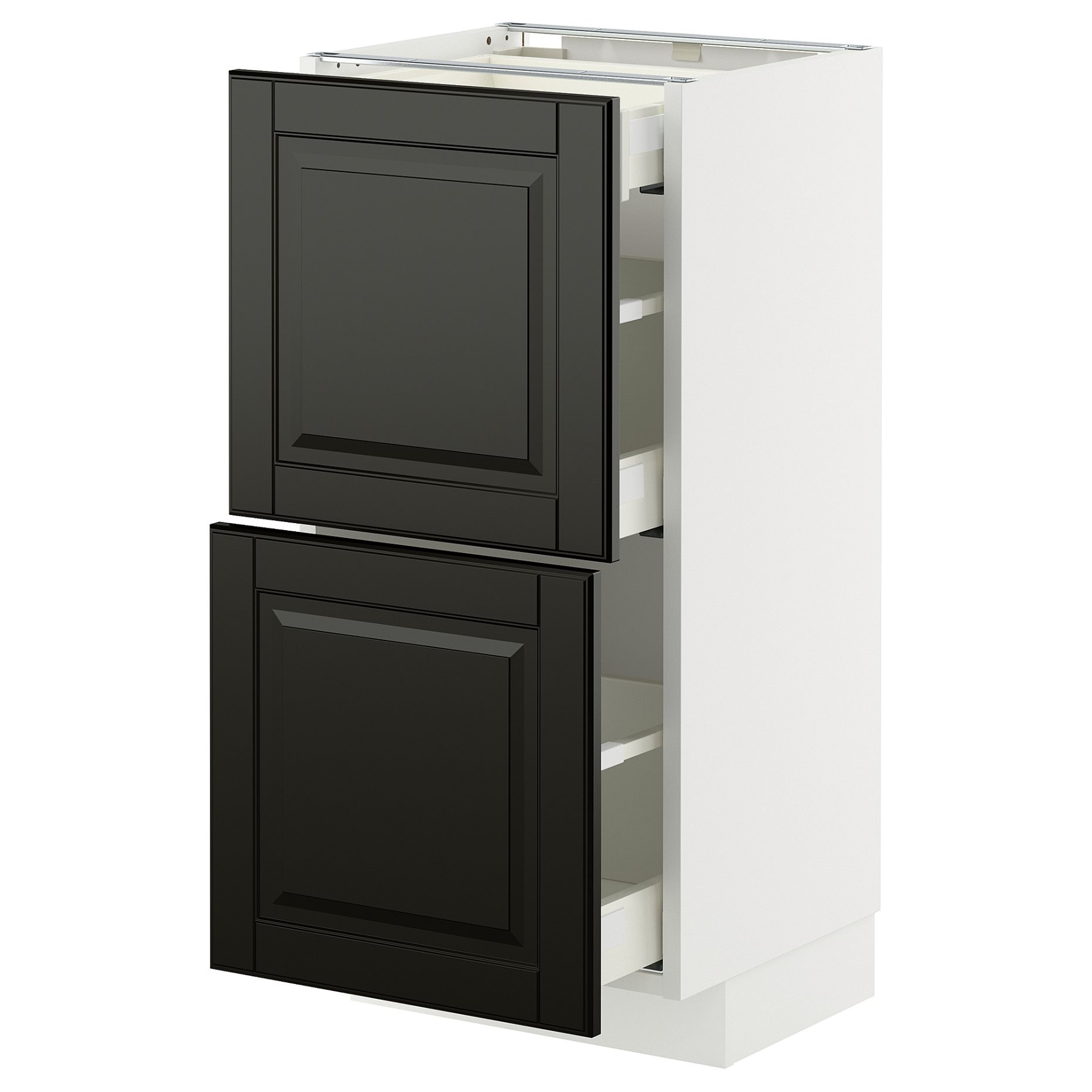 METOD/MAXIMERA, долен шкаф с 2 чела/3 чекмеджета, 595.789.09
