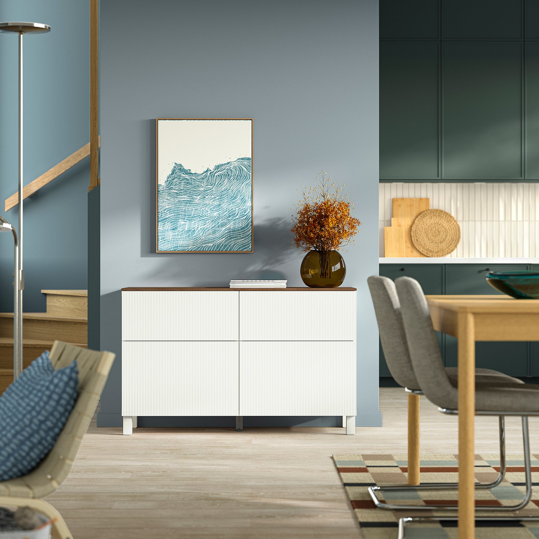 BESTÅ, комб. артикул за съхр. с врати/чекм., 120x42x75 см, 595.981.01