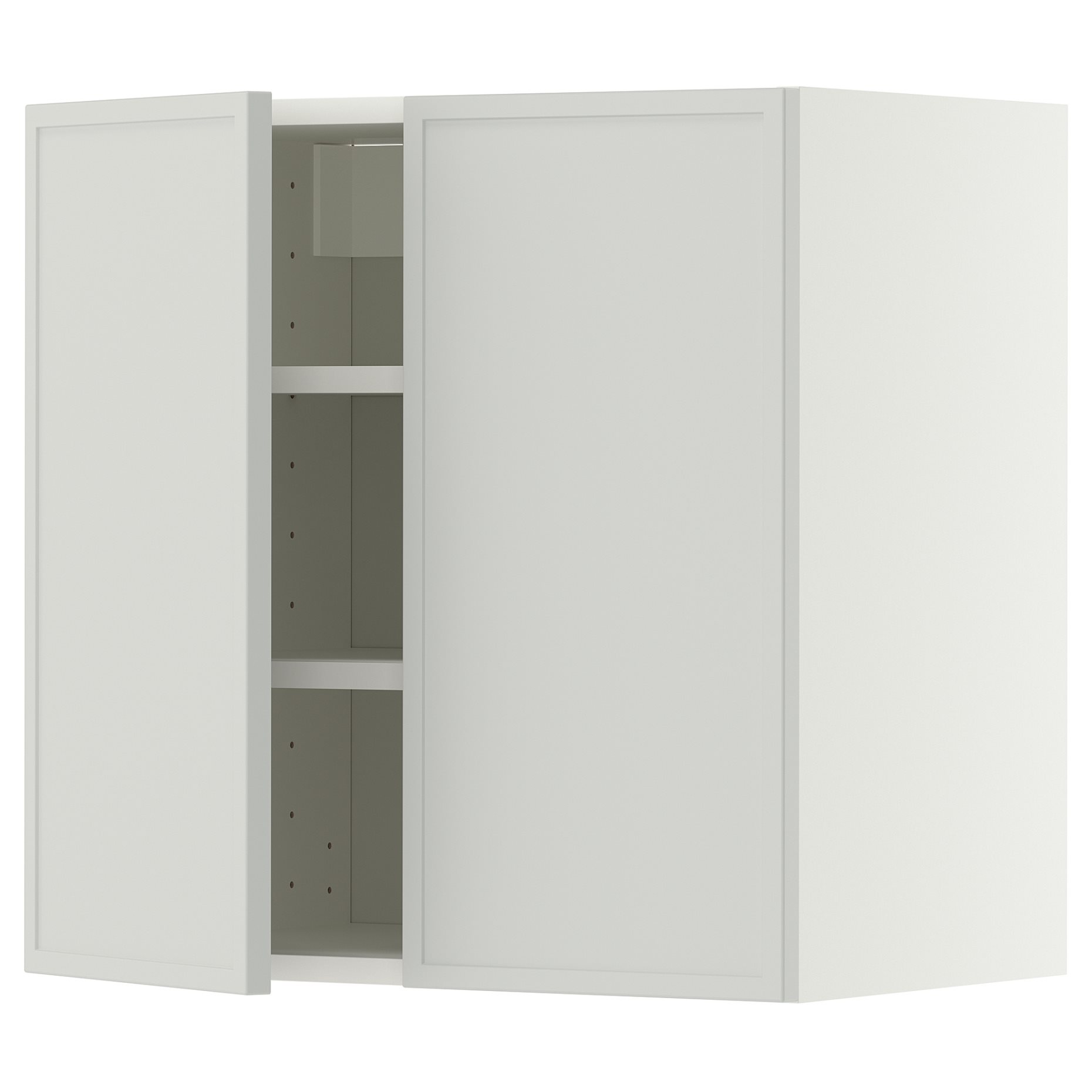 METOD, стенен шкаф с рафтове/2 вратички, 60x60 см, 596.056.77