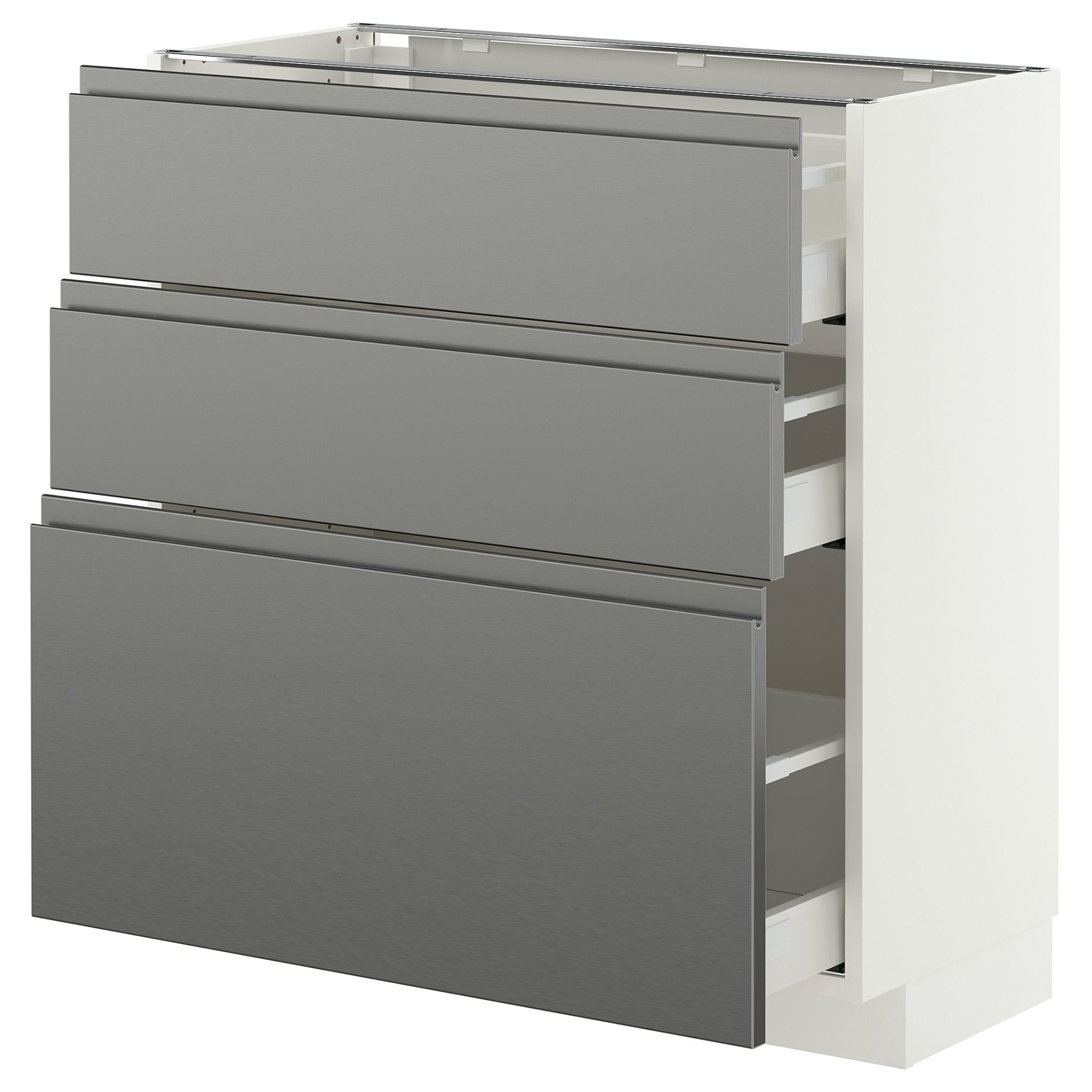 METOD/MAXIMERA, долен шкаф с 3 чекмеджета, 80x37 см, 596.279.57