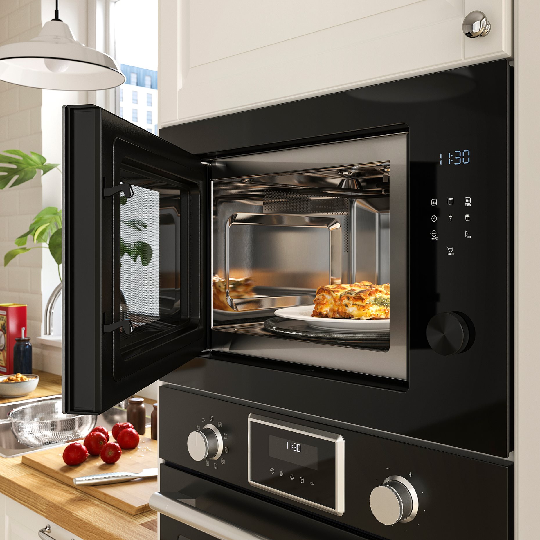 SPJUTBO, микровълнова фурна за вграждане, грил функция, IKEA 500, 606.002.78