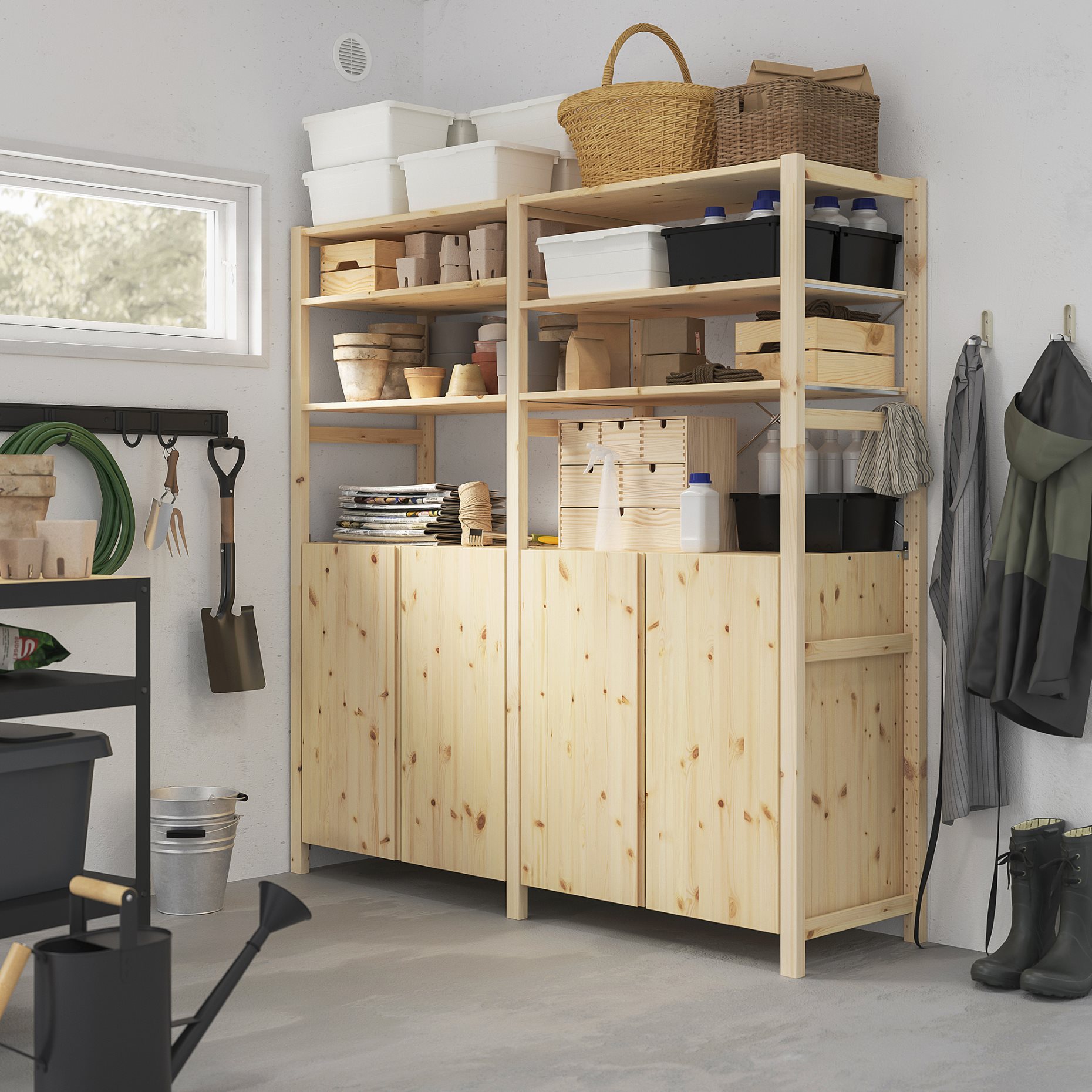 IVAR, 2 елемента/рафтове/шкаф, 694.070.59