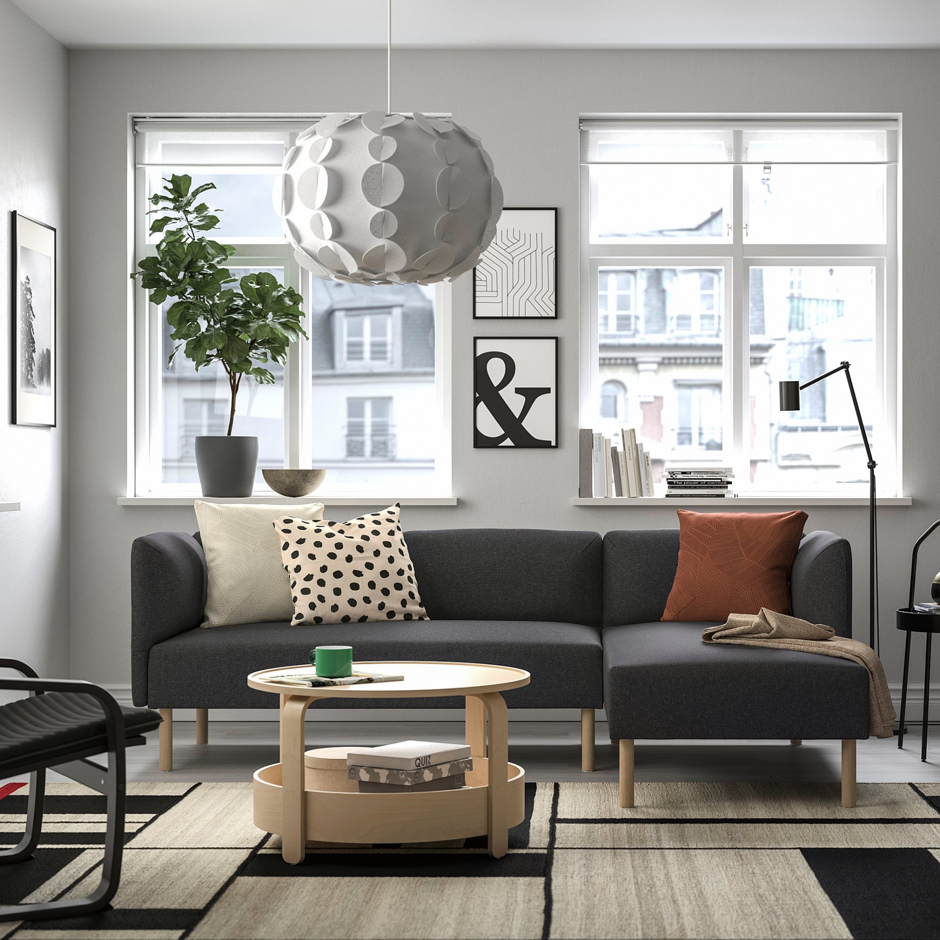 LILLEHEM, 3-местен модулен диван с лежанка, 695.682.93