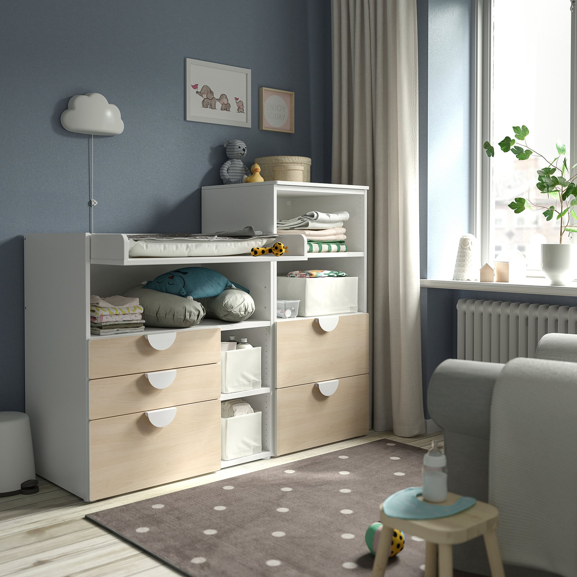 SMASTAD/PLATSA, маса за повиване, 695.832.36