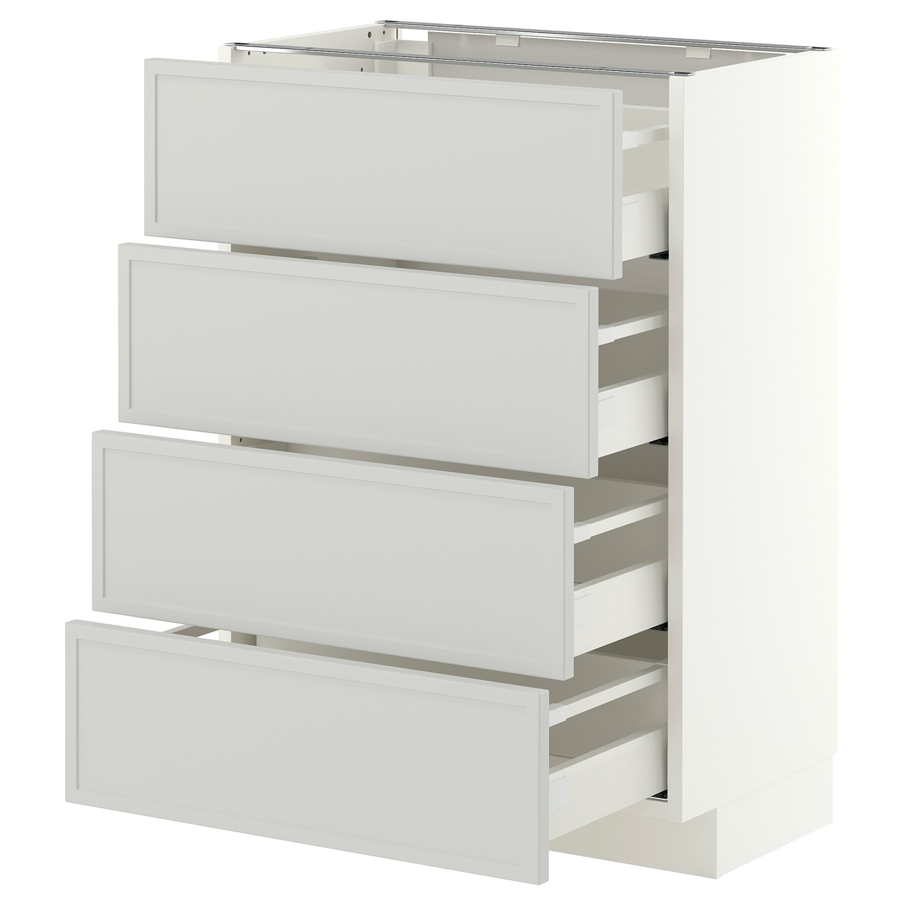 METOD/MAXIMERA, долен шкаф 4 чела/4 чекмеджета, 60x37 см, 696.053.80