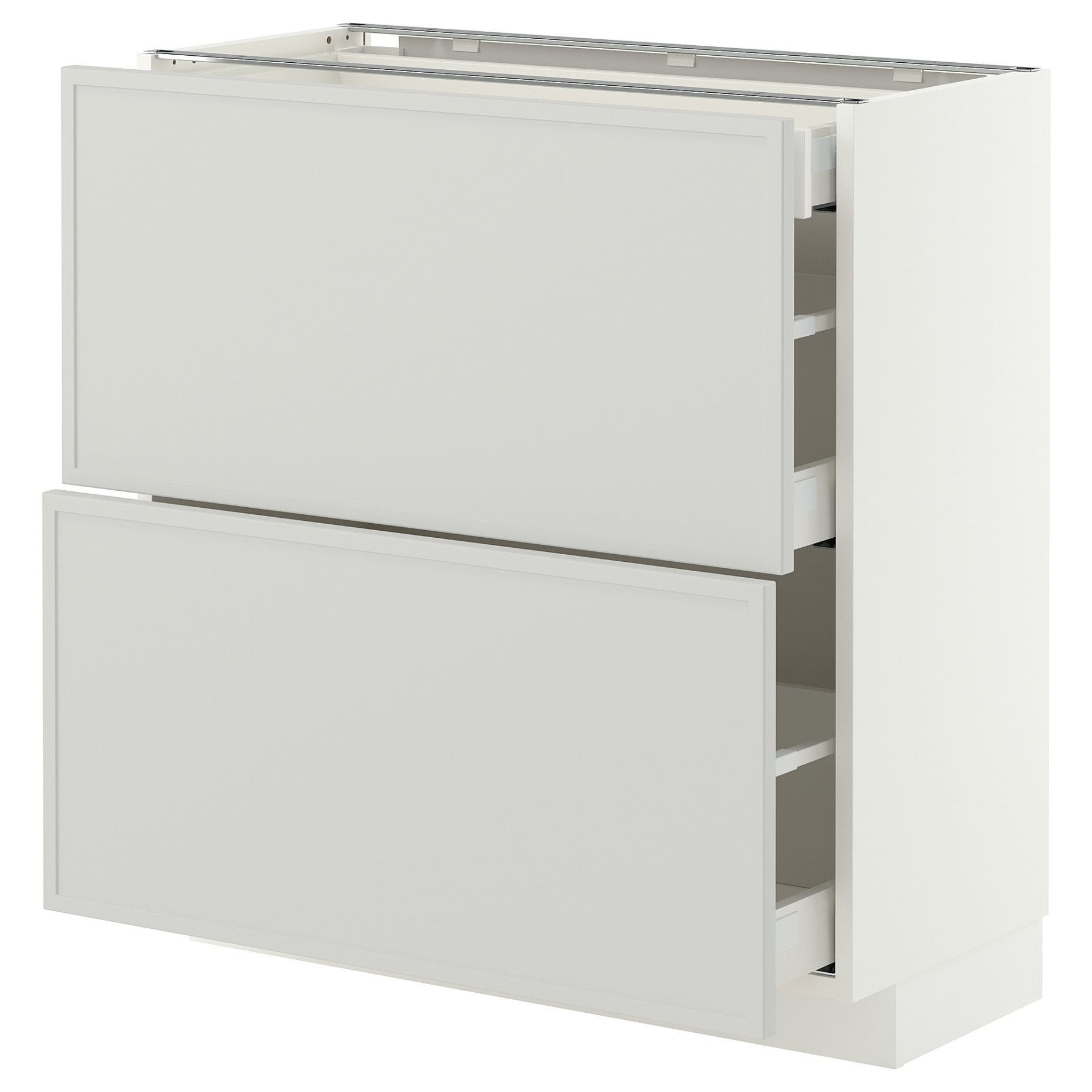 METOD/MAXIMERA, долен шкаф с 2 чела/3 чекмеджета, 80x37 см, 696.056.67