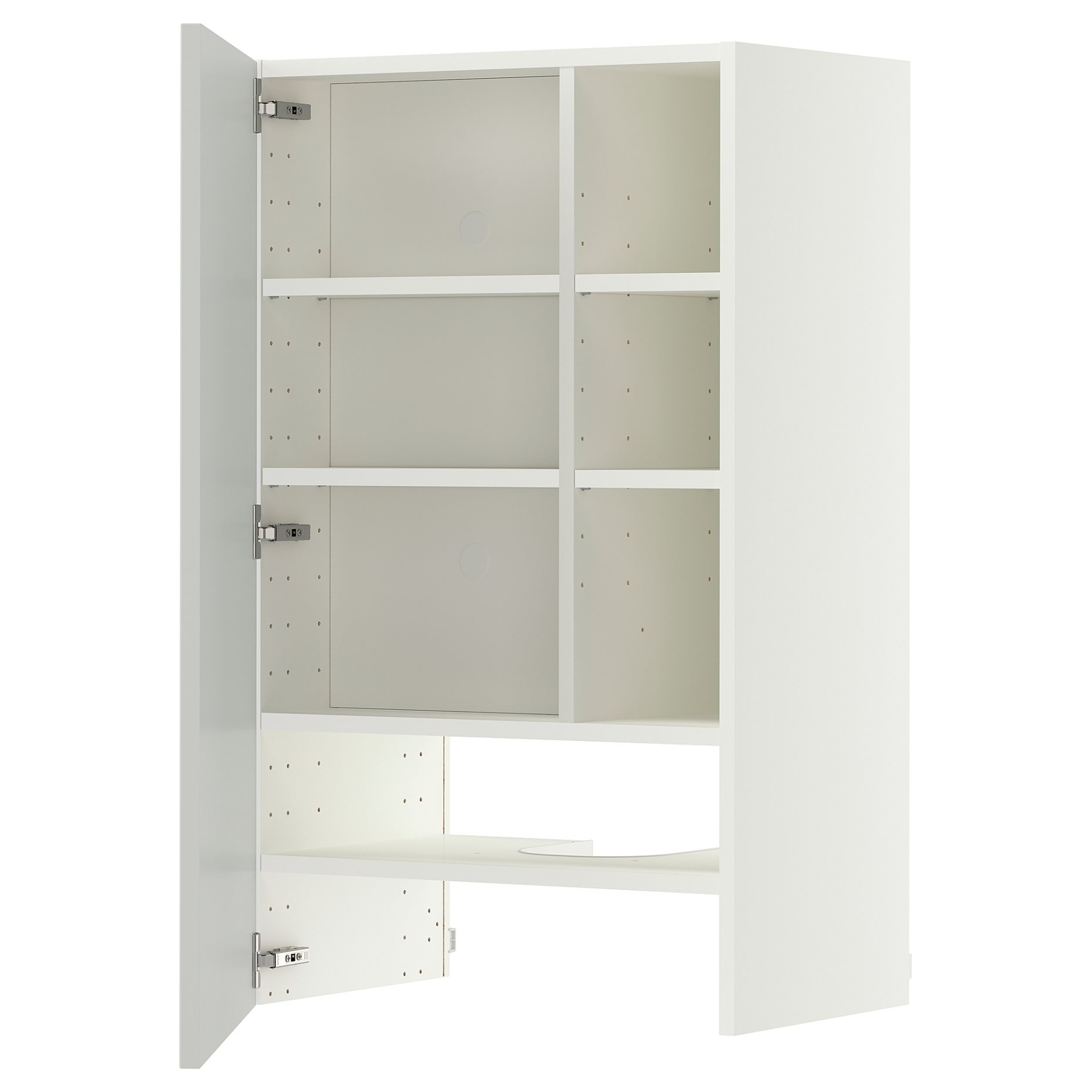METOD, стенен шкаф за вгр. аспиратор с рафт/вр., 60x100 см, 696.061.05