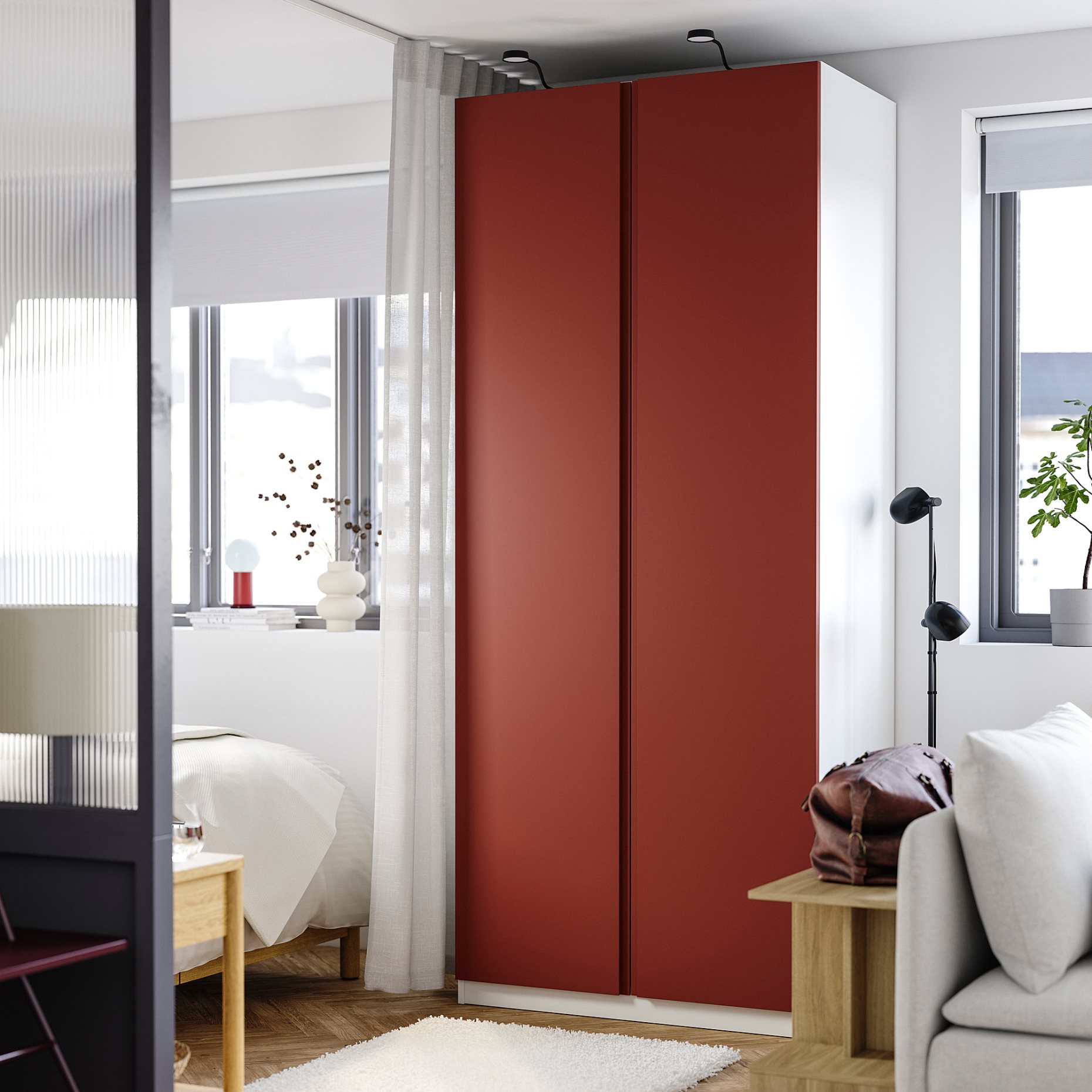 PAX/VIKANES, гардероб - комбинация, 100x60x236 см, 696.265.80
