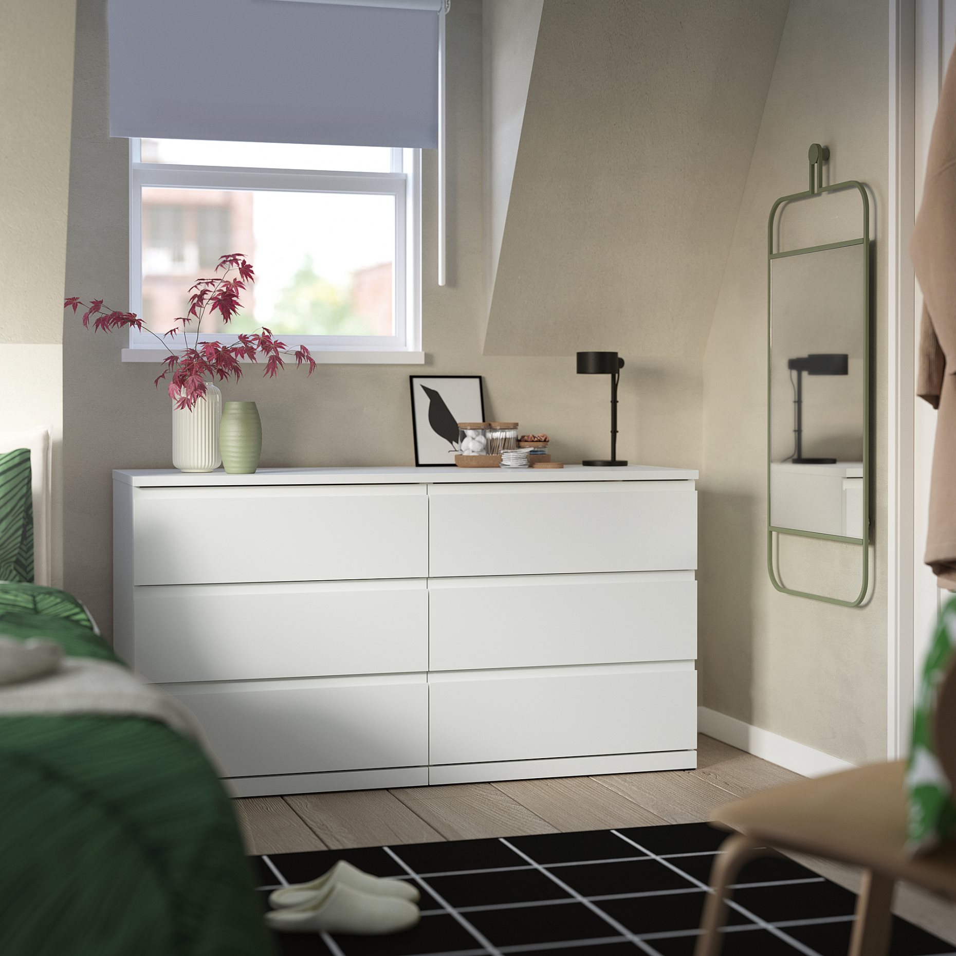 STORKLINTA, скрин с 6 чекмеджета, 140x50x75 см, 706.275.50