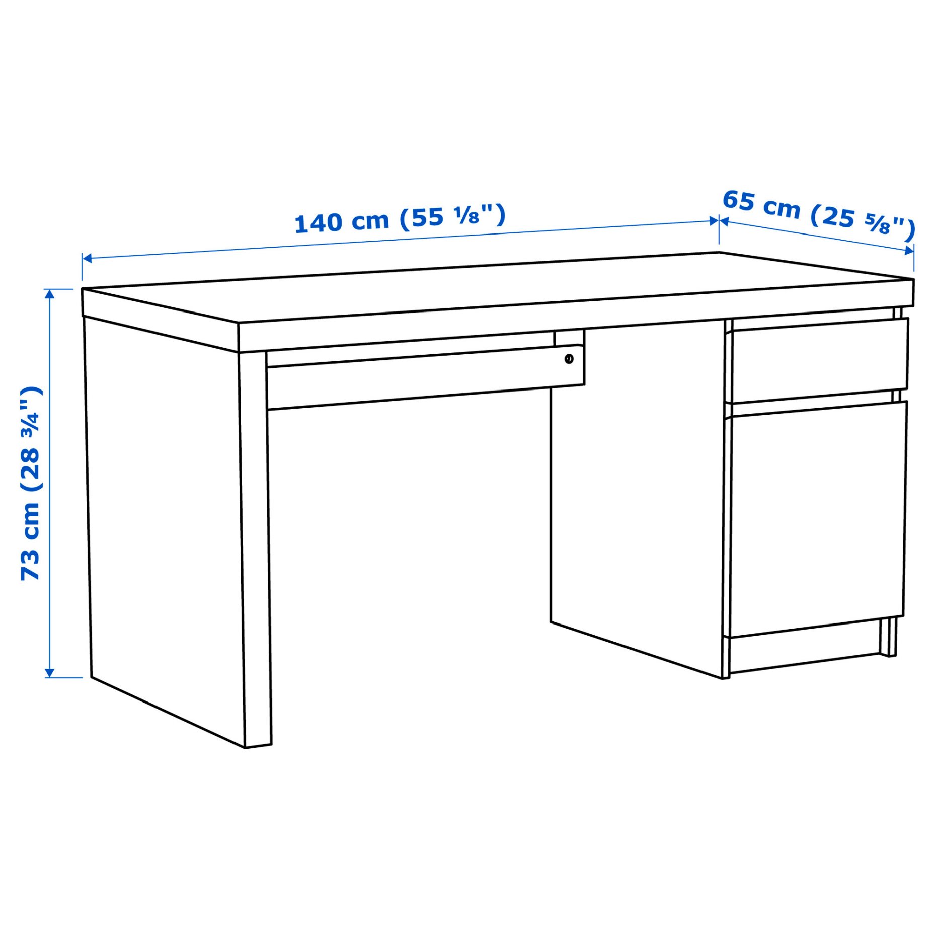 MALM/MILLBERGET/BILLY/OXBERG, комбинация - бюро с шкафове и въртящ се стол, 794.363.77