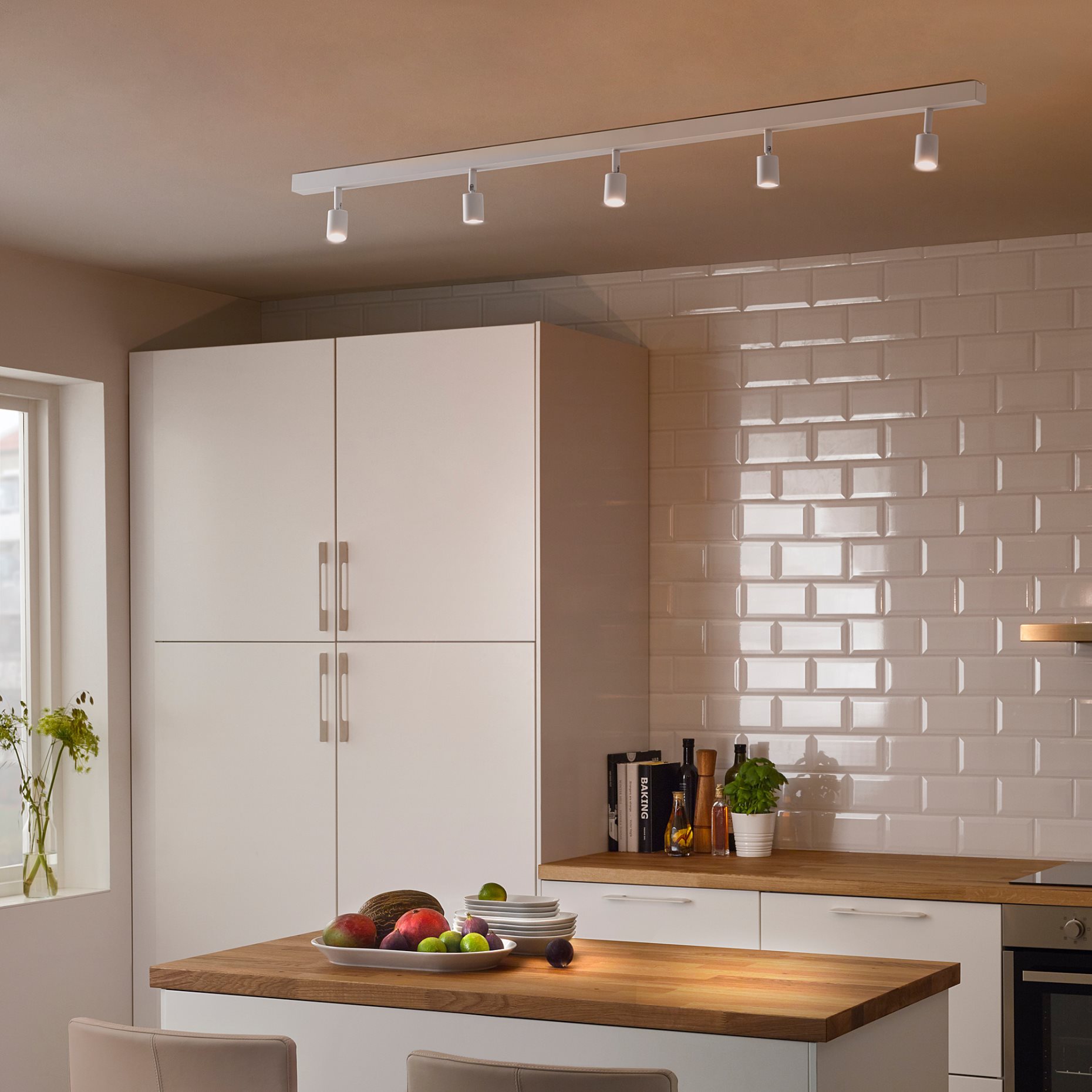 BÄVE, LED релса за таван - 5 спот лампи, 805.272.39