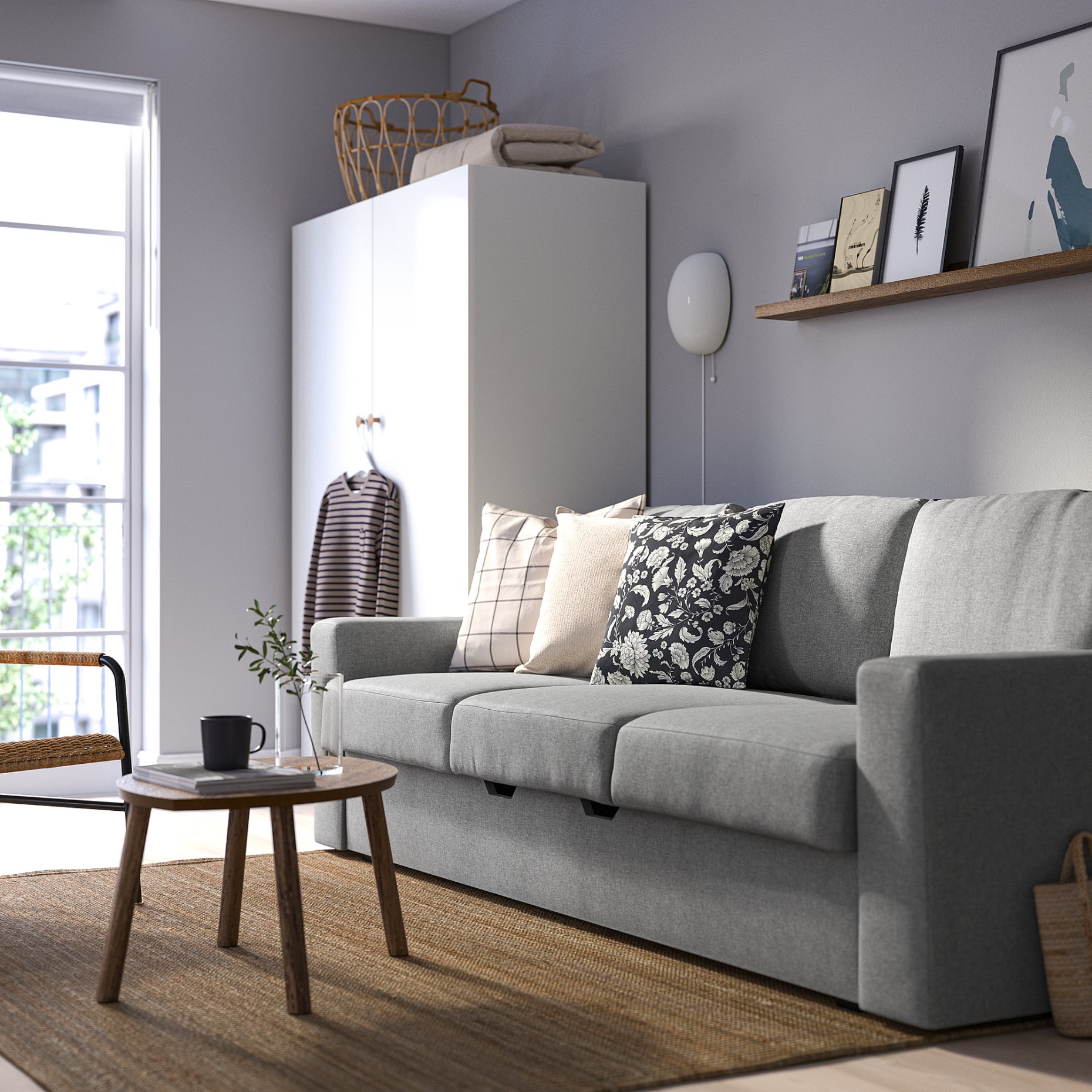BARSLOV, 3-местен разтегателен диван, 805.415.89