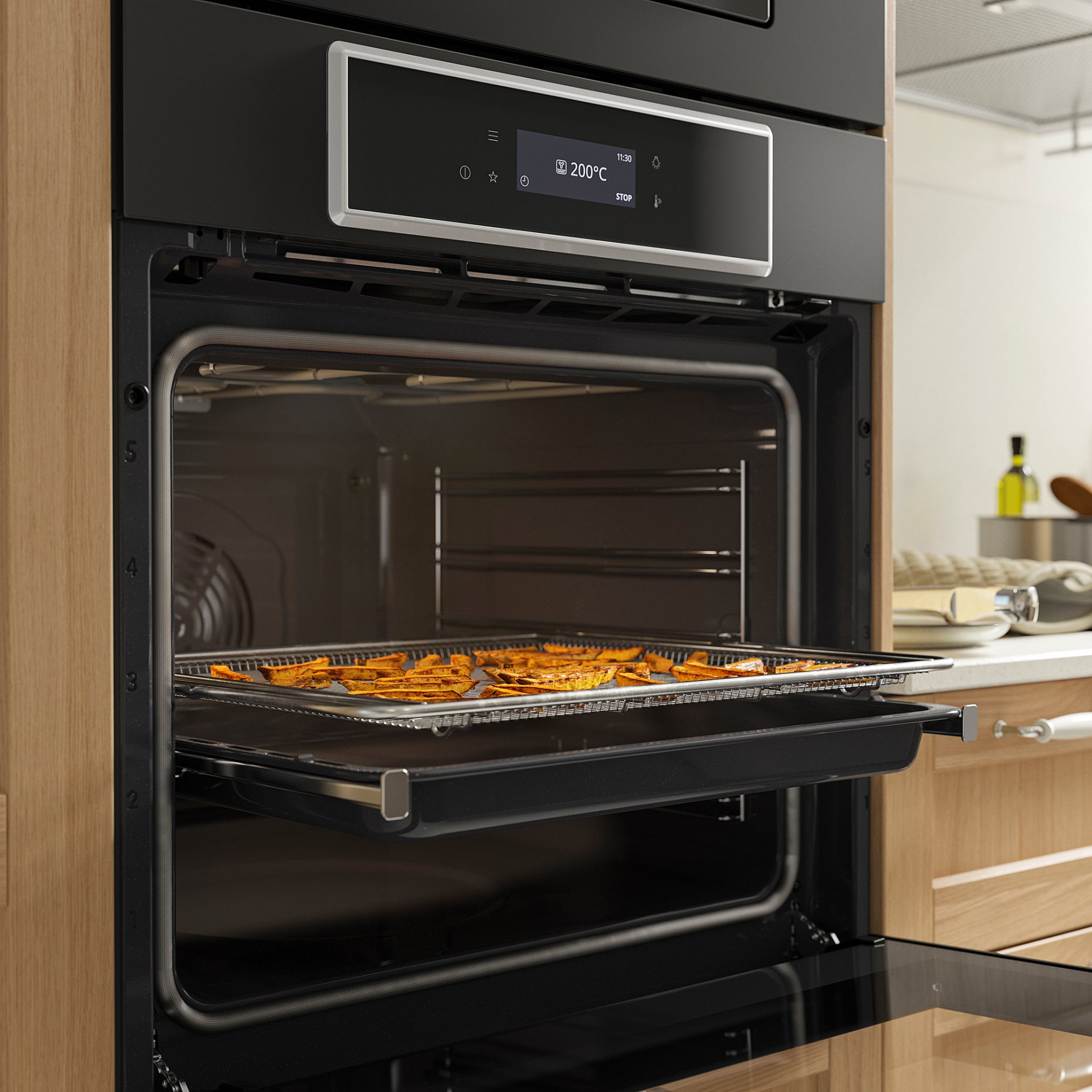STENABY, фурна с вентилатор, ф-я за готвене с горещ въздух, пиролит., IKEA 700, 806.002.20