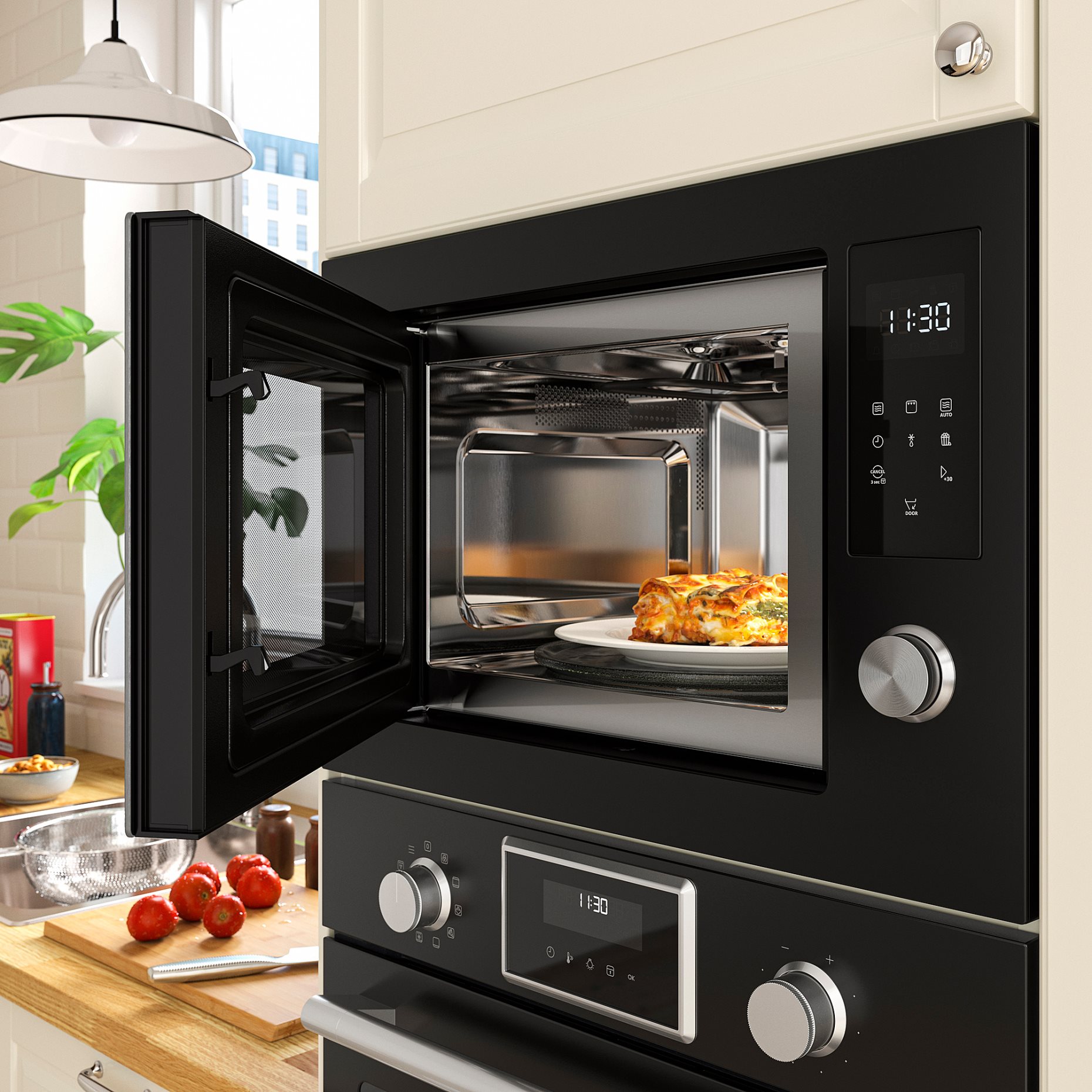 STENABY, микровълнова фурна за вграждане, грил функция, IKEA 500, 806.002.82