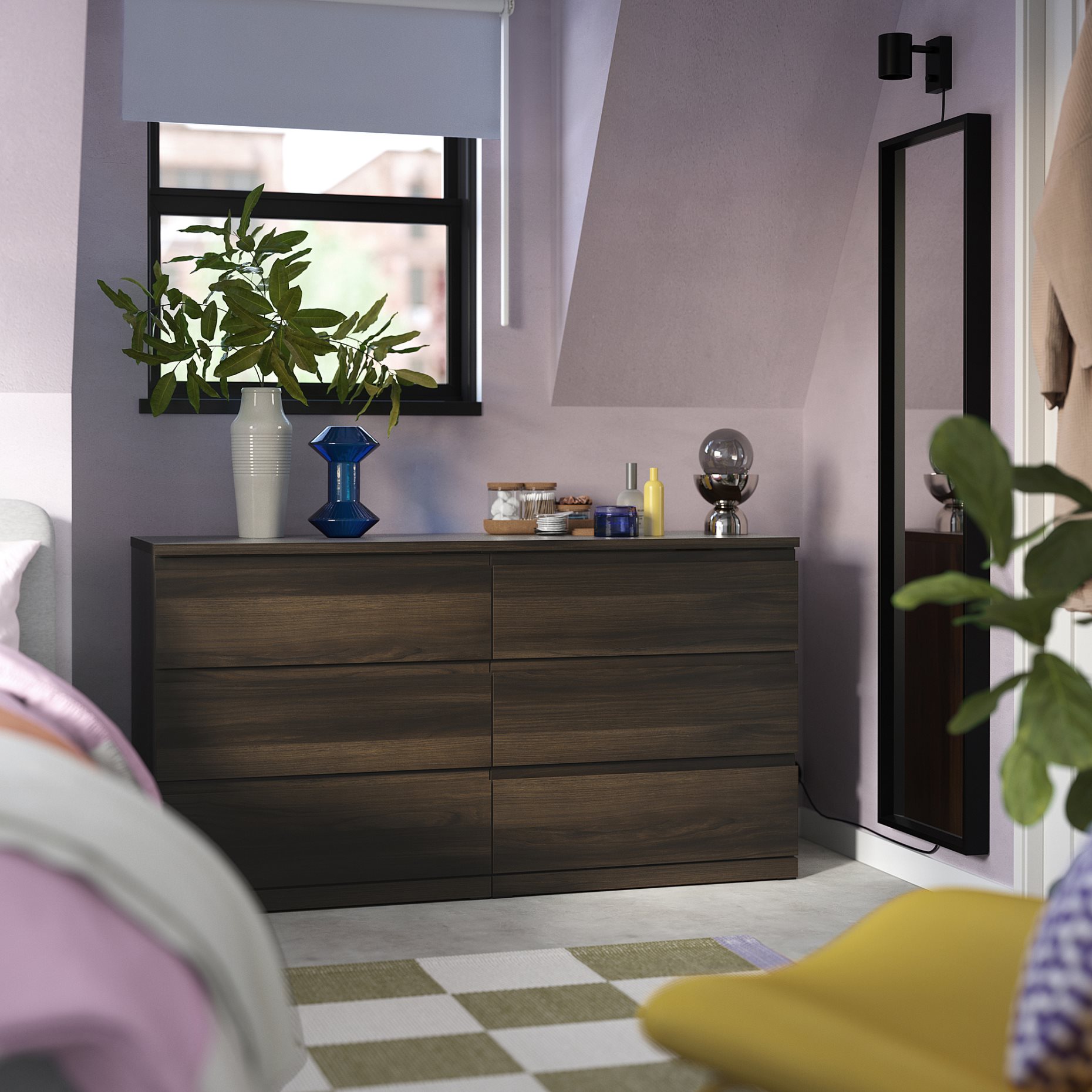 STORKLINTA, скрин с 6 чекмеджета, 140x50x75 см, 806.275.59