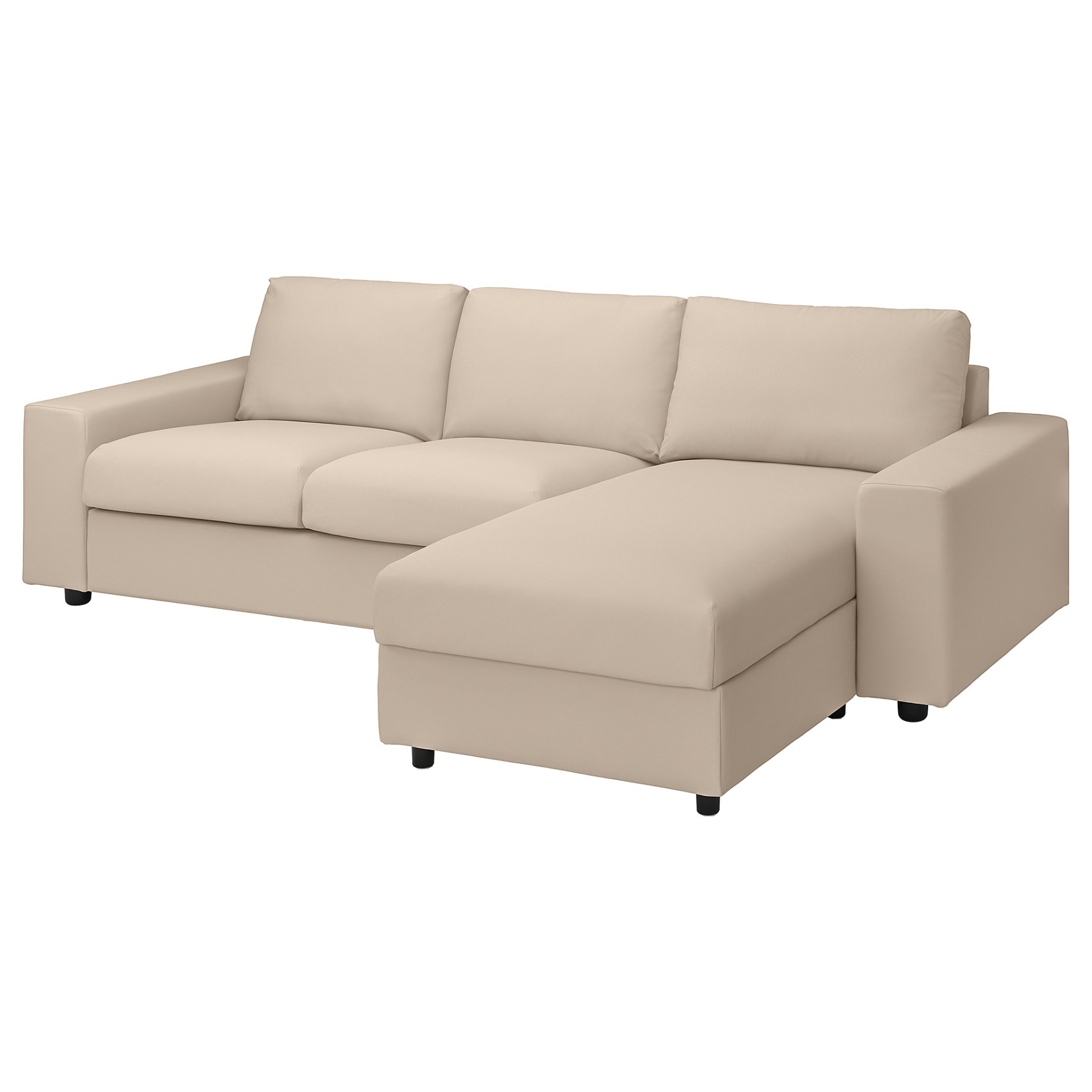 VIMLE, 3-местен диван с лежанка с широки подлакътници, 894.014.19