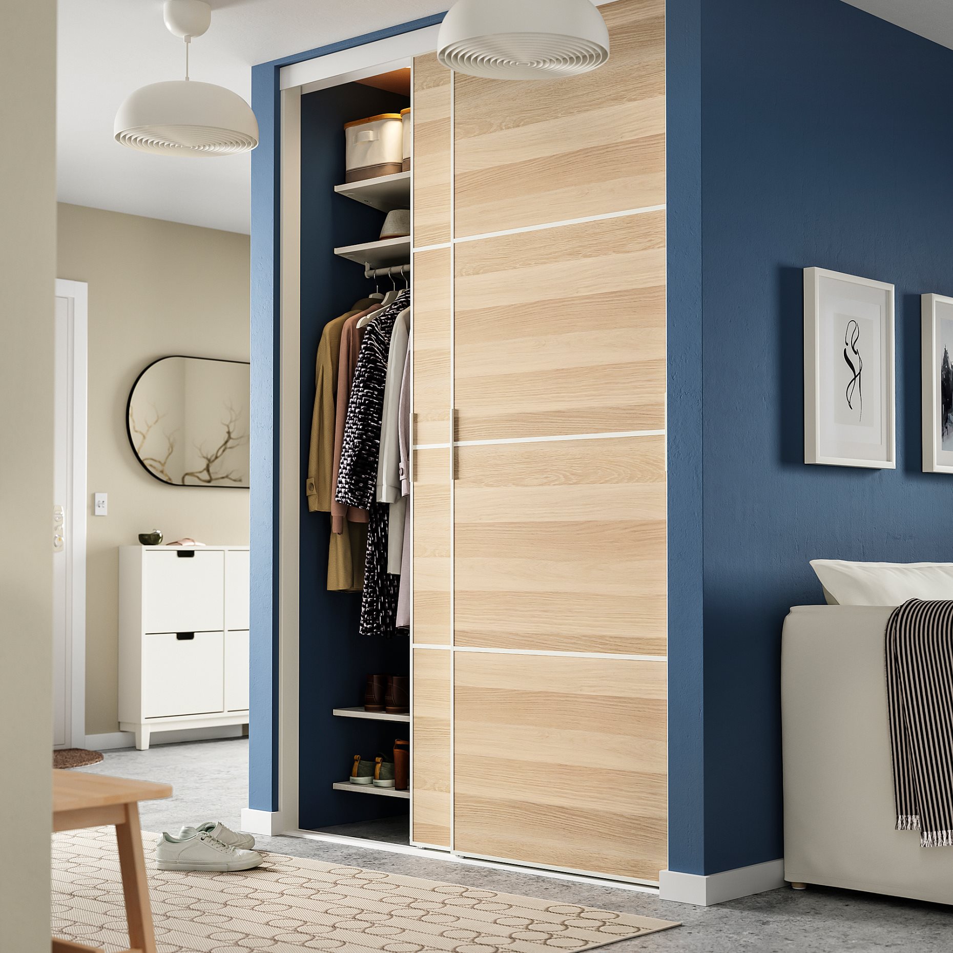 SKYTTA/MEHAMN, комбинирана плъзгаща се врата, с две лица, 894.240.48