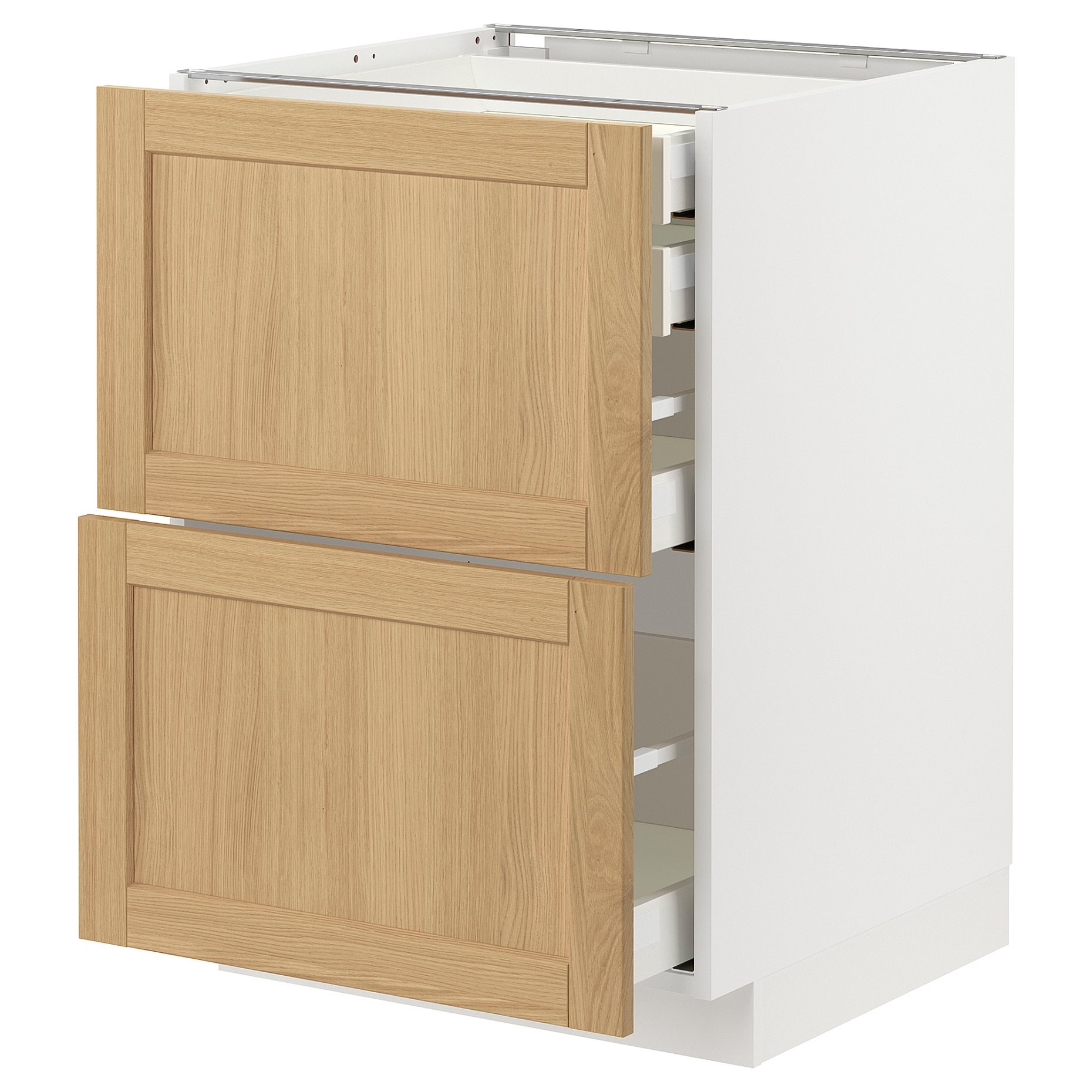 METOD/MAXIMERA, долен шкаф с 2 чела/2 ниски + 1 средно + 1 високо чекм., 895.091.46