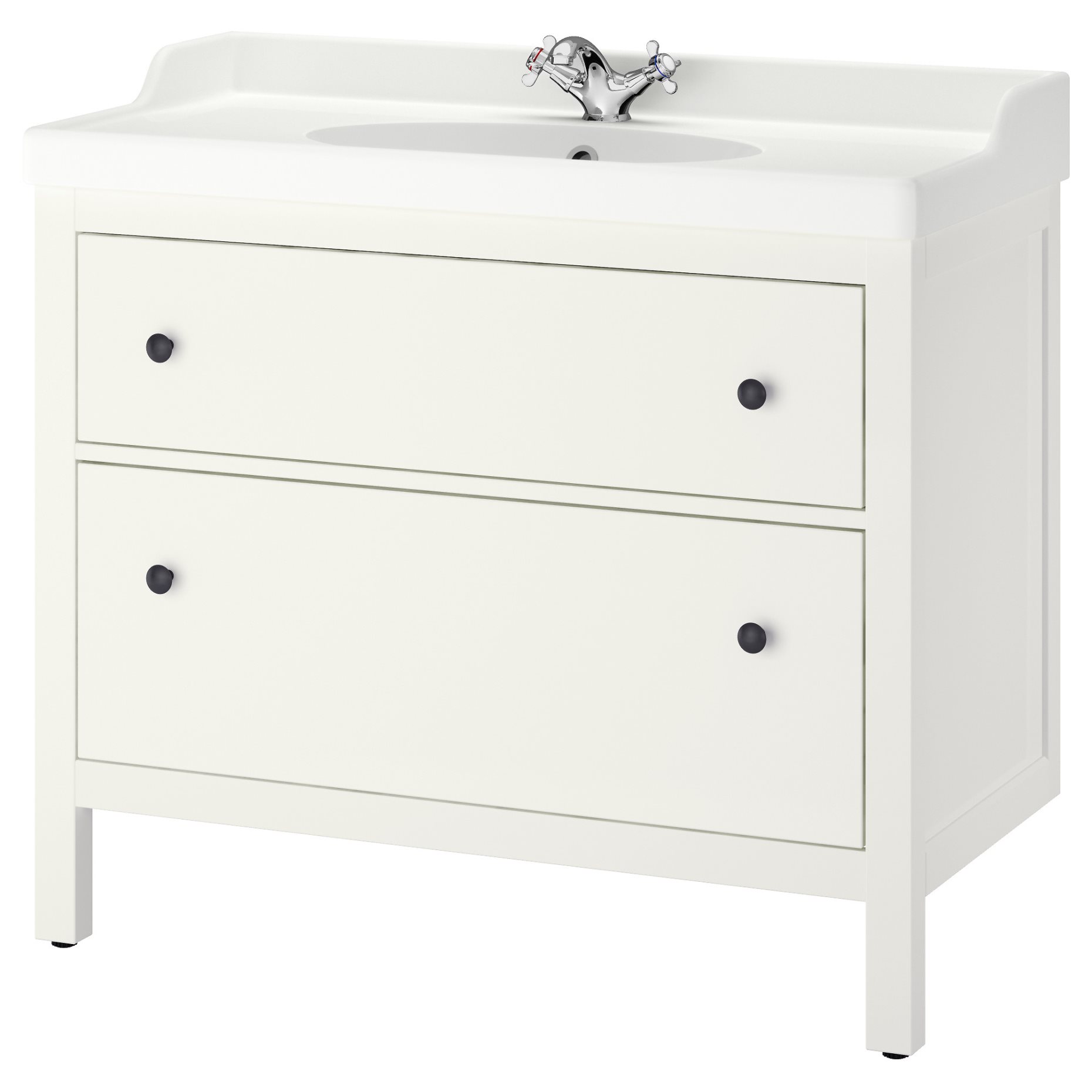 HEMNES/RUTSJON, шкаф за мивка + чекмеджета/мивка/смесител, 895.468.27