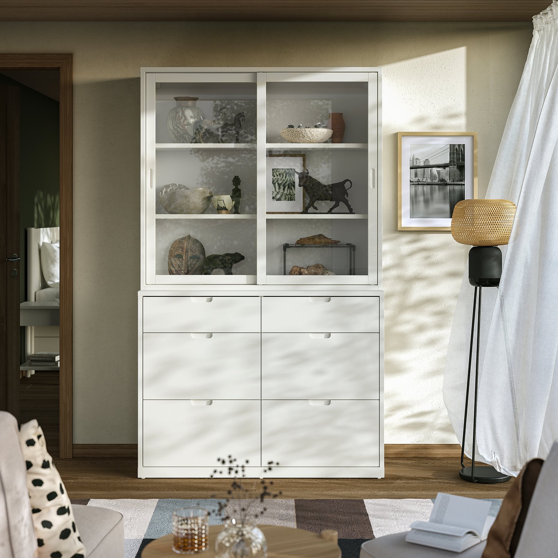 TONSTAD, комбиниран артикул за съхранение с чекмеджета, 895.478.84