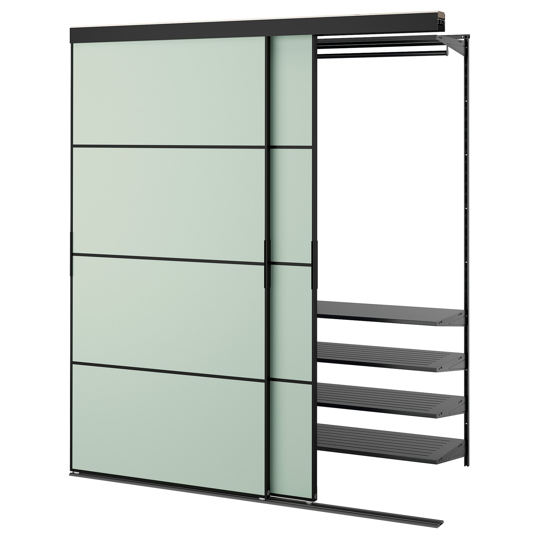 SKYTTA/BOAXEL, вграден гардероб с плъзгаща се врата, 895.644.87