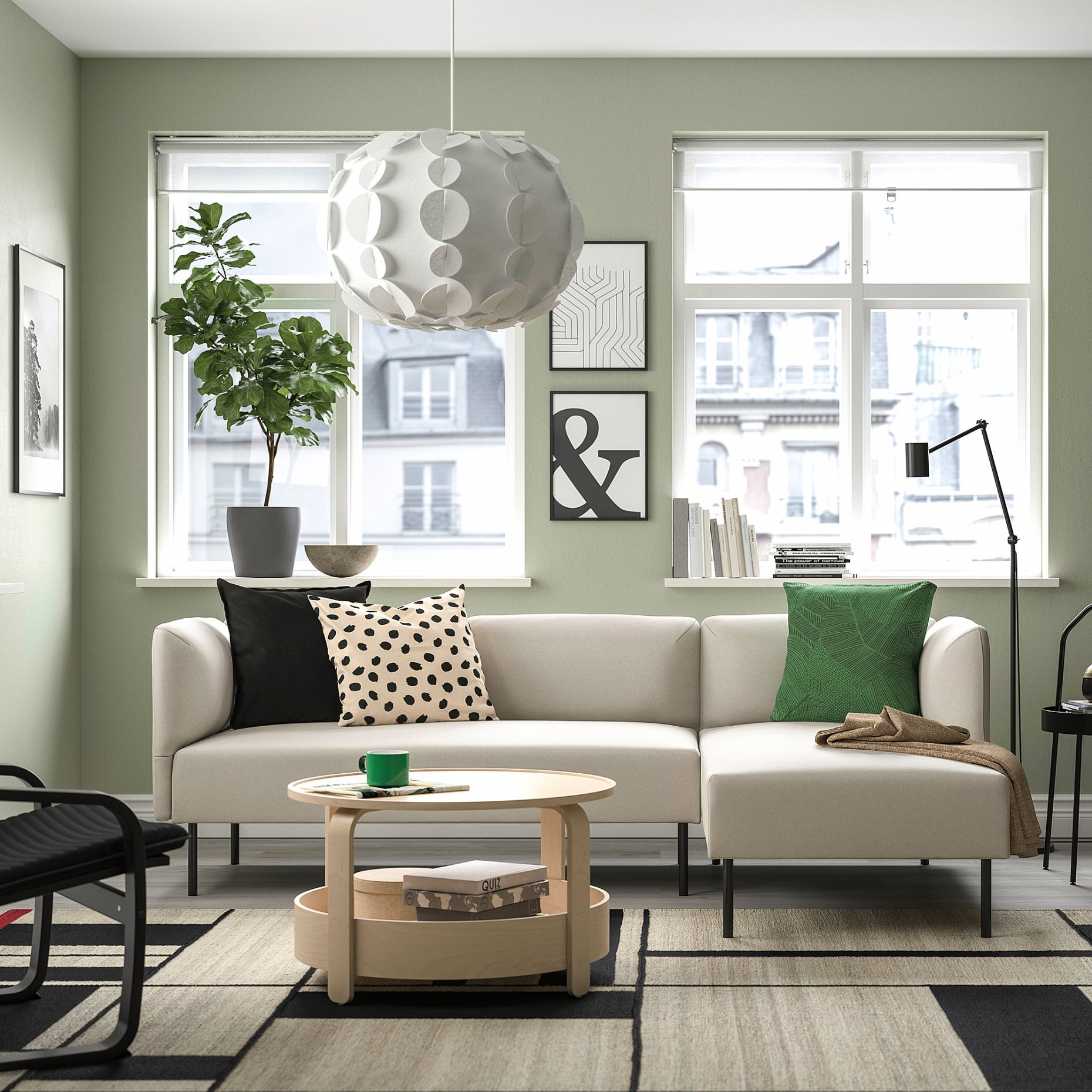 LILLEHEM, 3-местен модулен диван с лежанка, 895.682.87