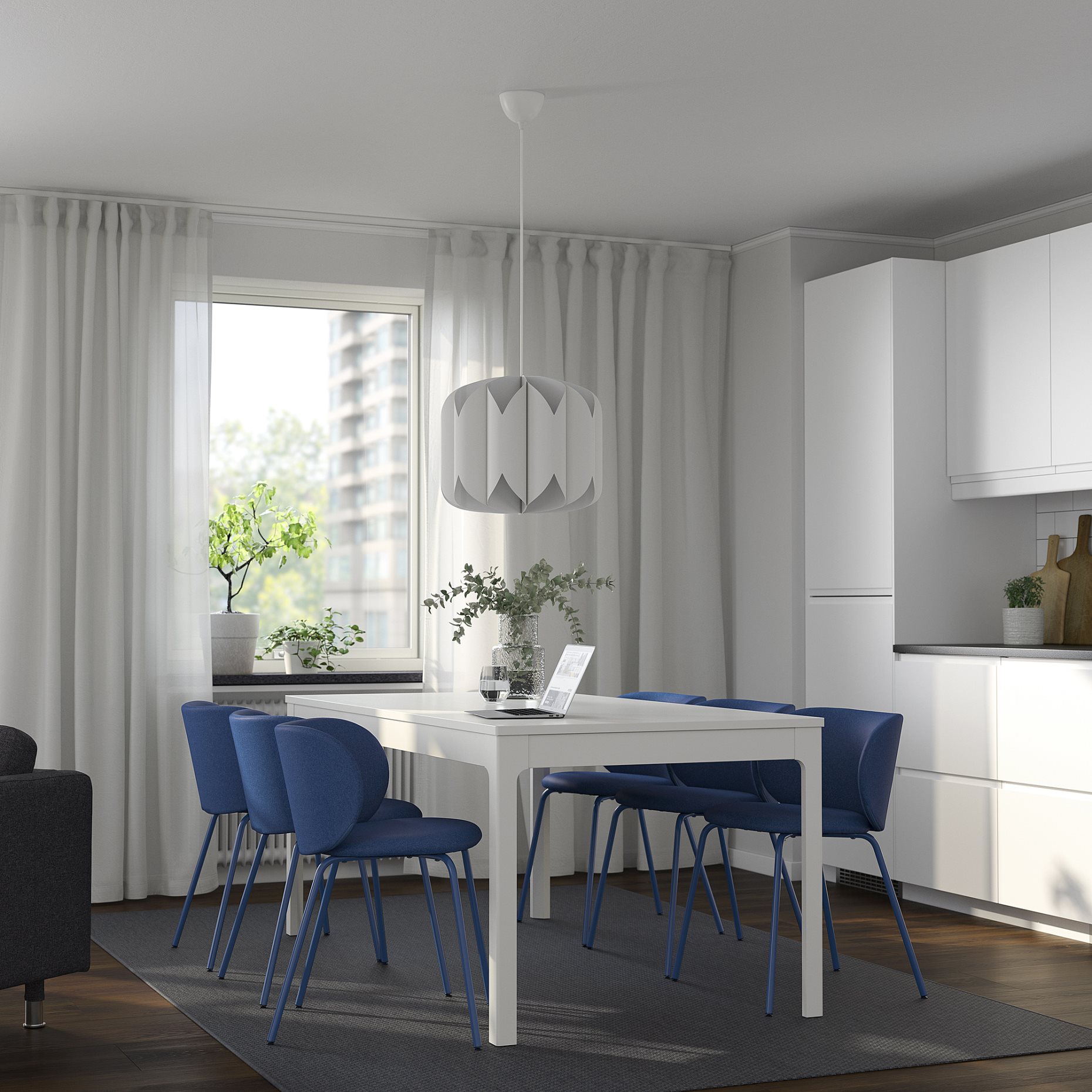 EKEDALEN/KRYLBO, маса и 6 стола, 895.704.26