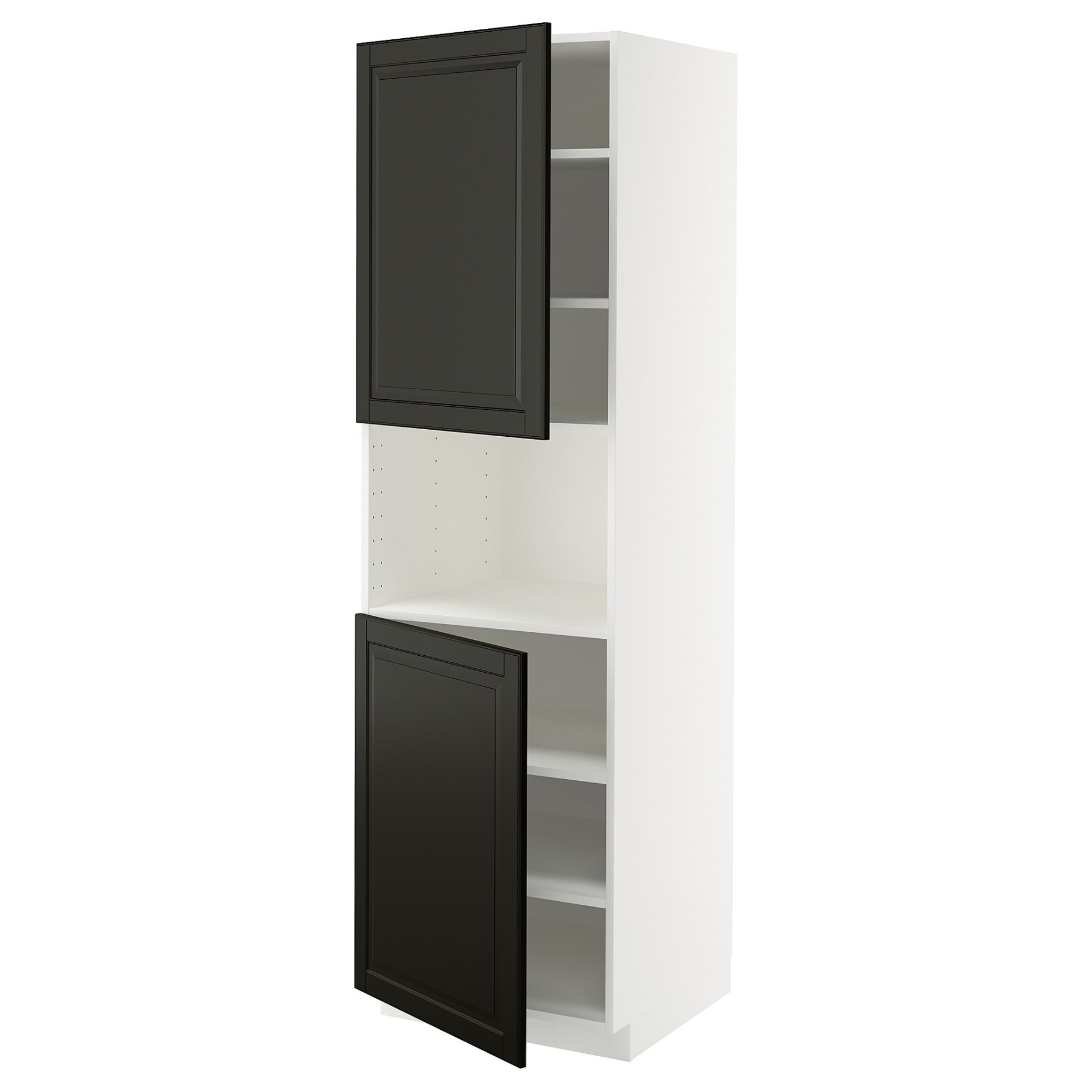 METOD, висок шкаф за микровълнова с 2 врати/рафт, 895.790.16