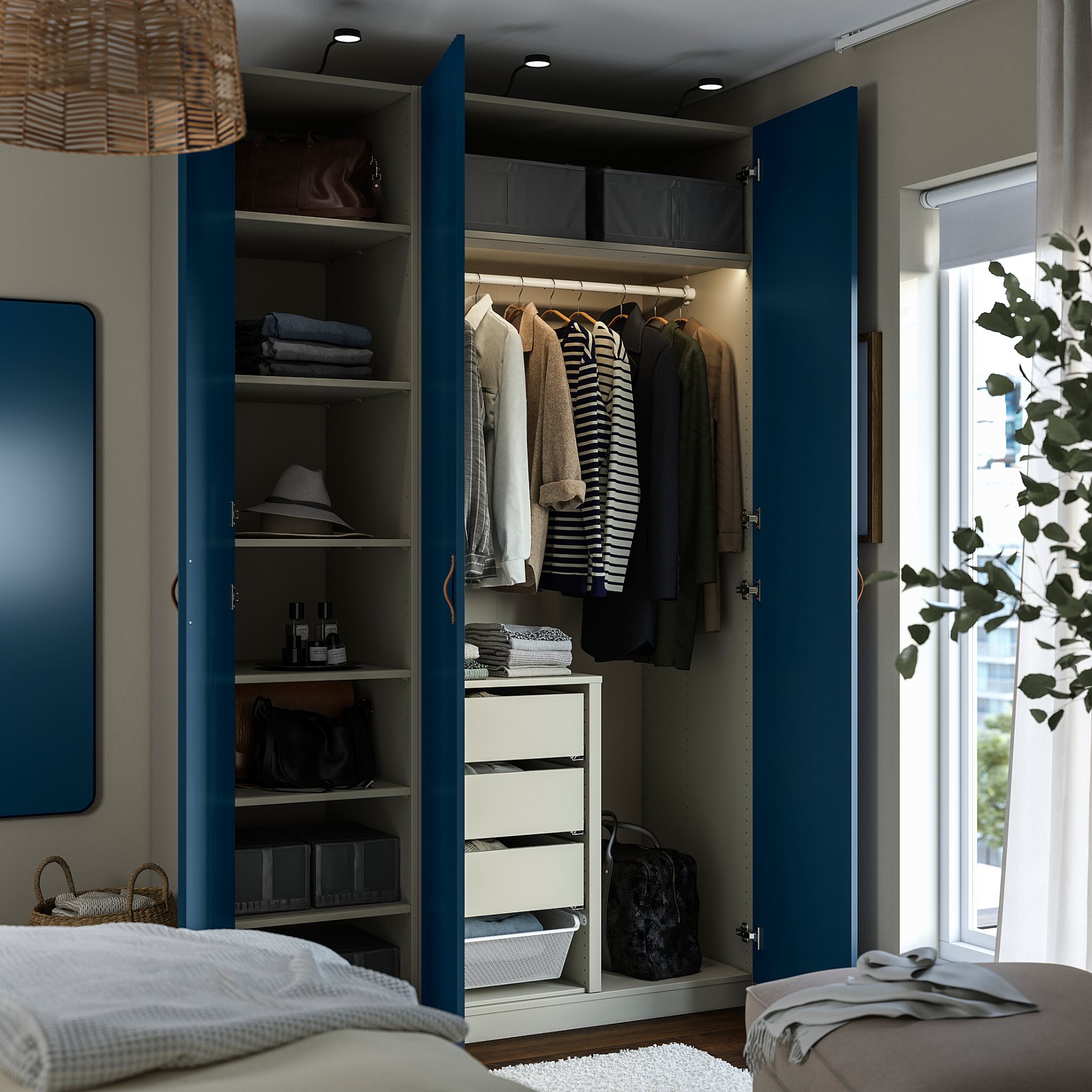 PAX/FYRUDDEN, гардероб - комбинация, 895.816.46