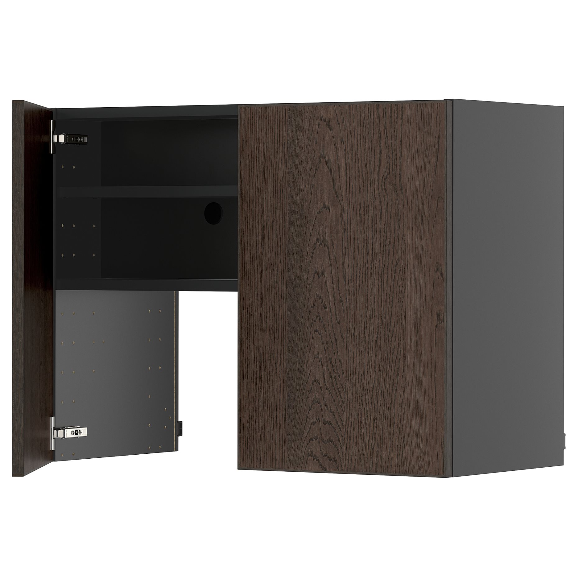 METOD, стенен шкаф за вграден аспиратор с рафт/врата, 895.874.79