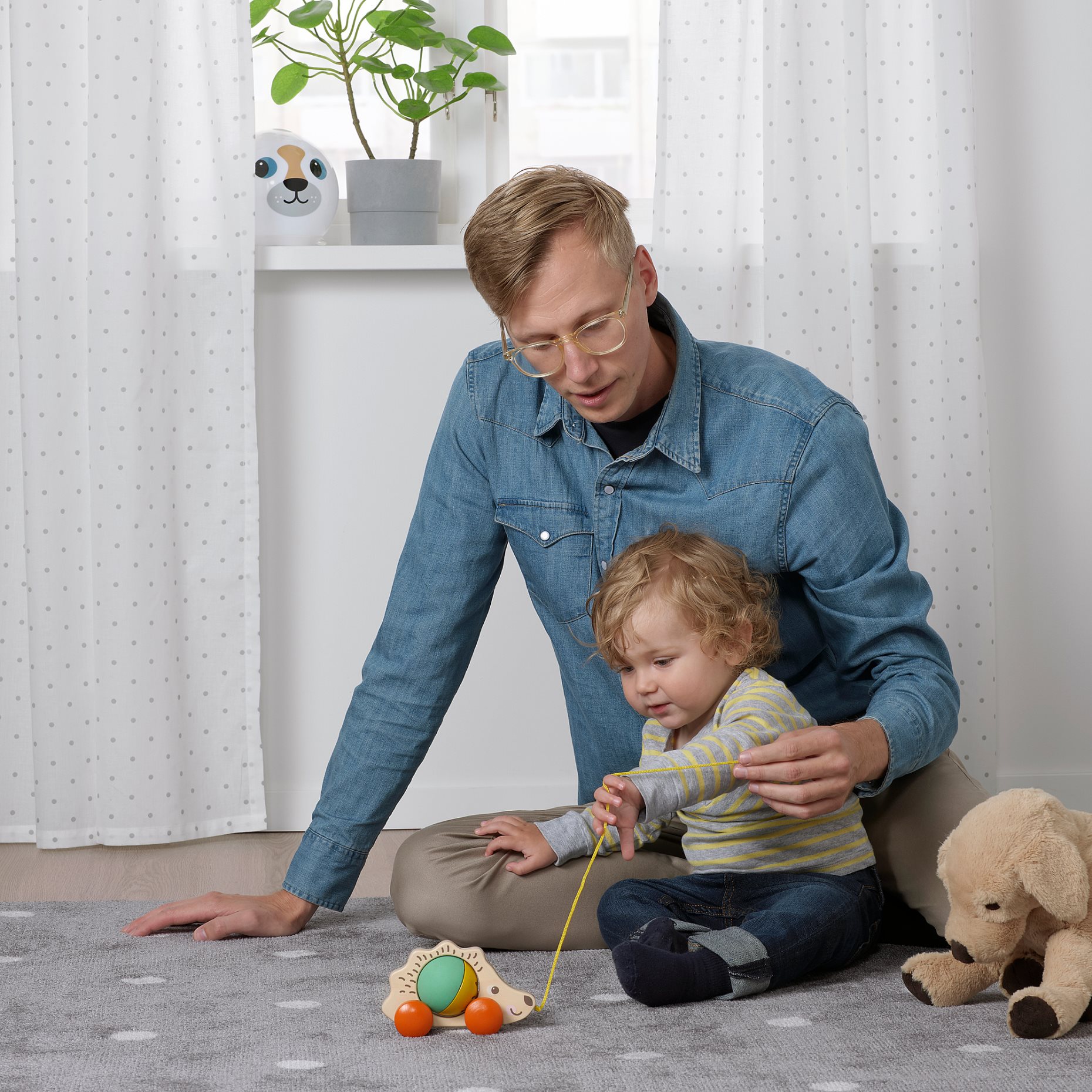 UPPSTÅ, играчка за дърпане, таралеж, 905.046.66