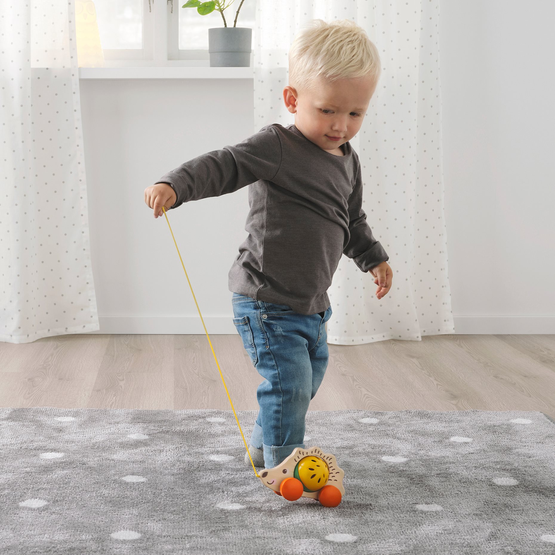 UPPSTÅ, играчка за дърпане, таралеж, 905.046.66