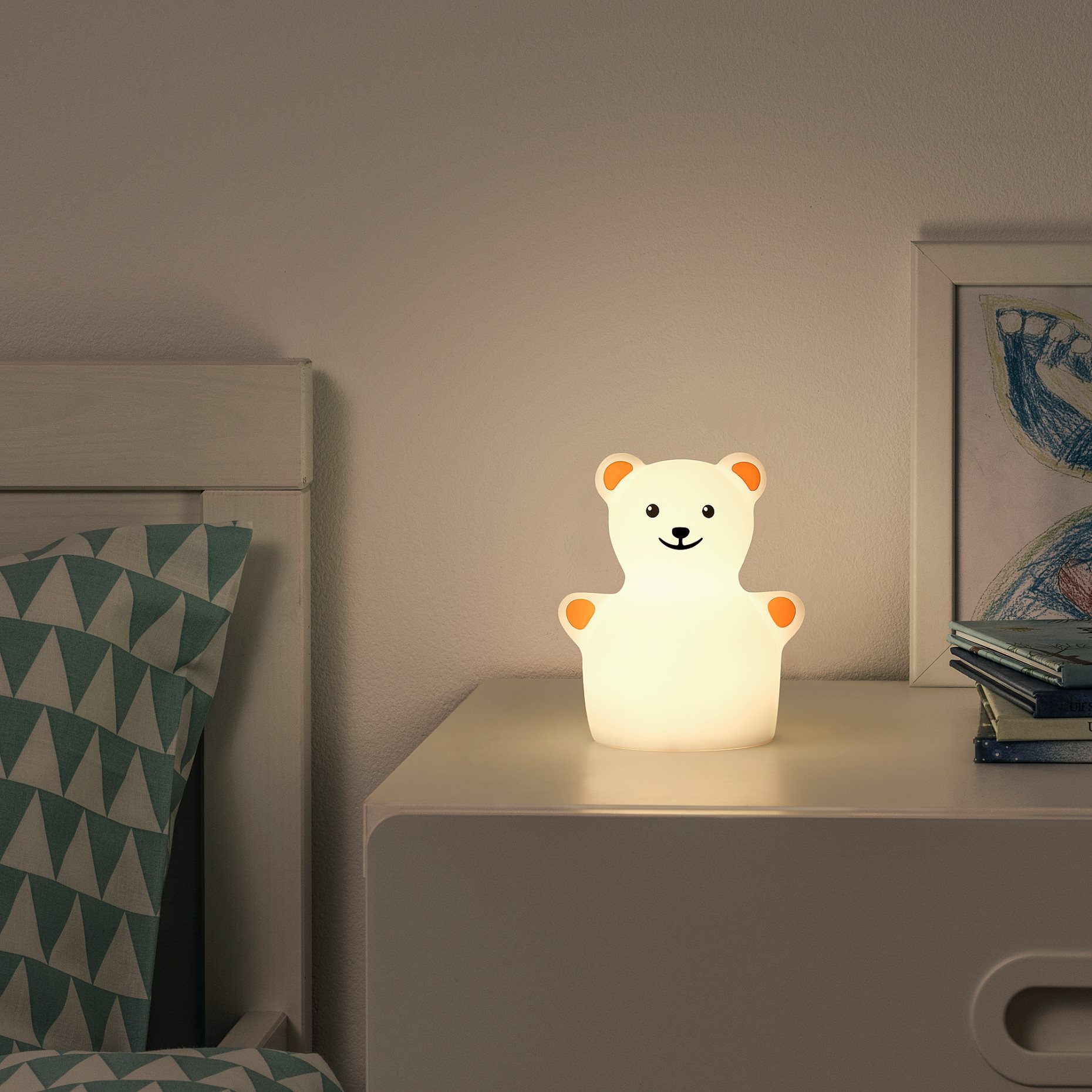 TÖVÄDER, LED нощна лампа, мечка, на батерии, 905.169.14