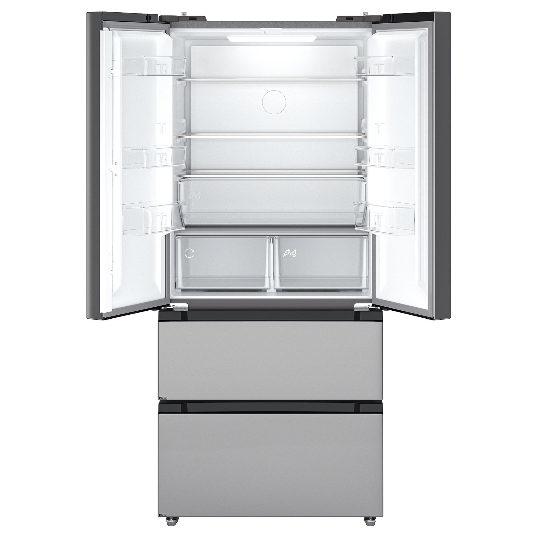 RIBBENAS, Хладилник/фризер+френски тип врати, IKEA 700 свободностоящ, 905.807.59
