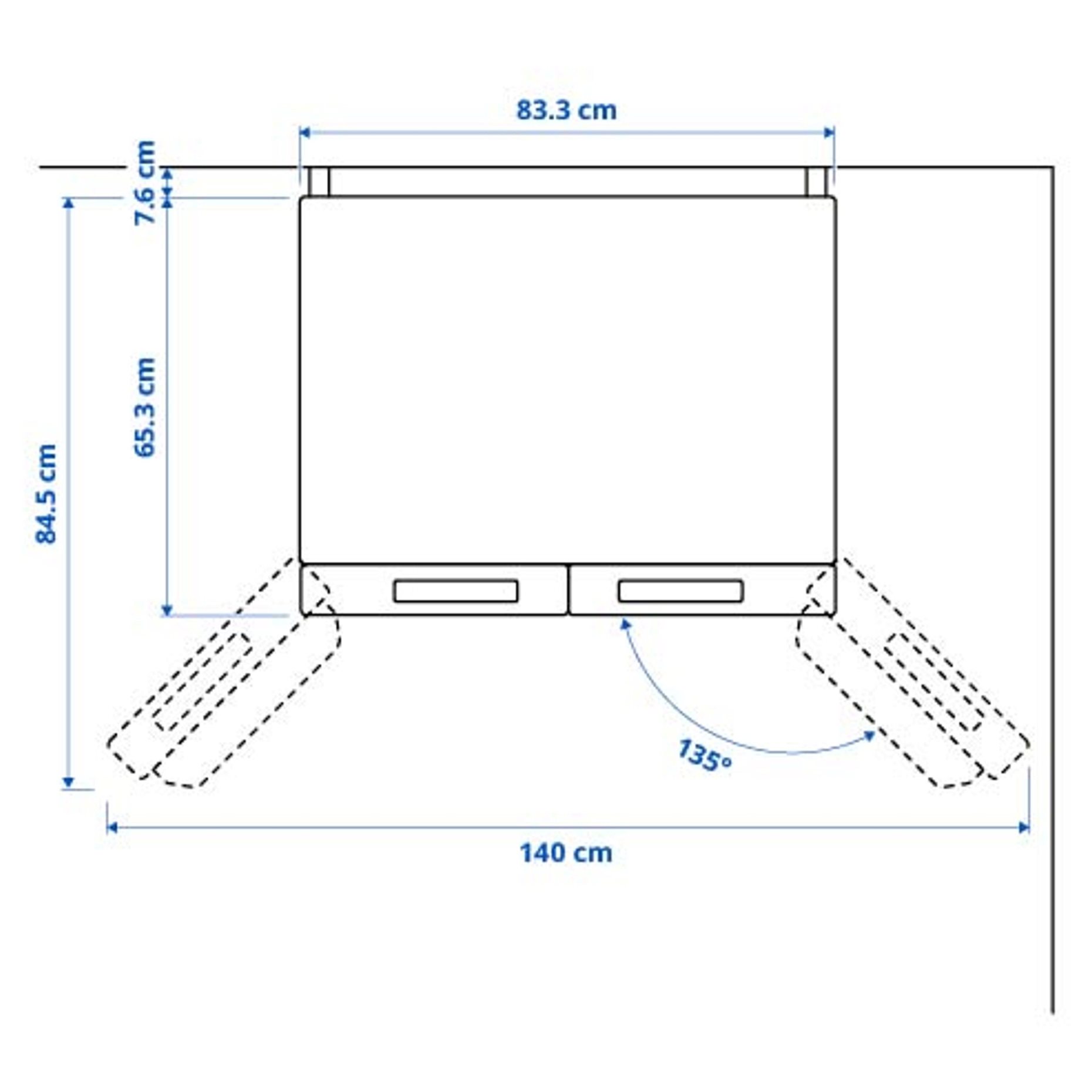 RIBBENAS, Хладилник/фризер+френски тип врати, IKEA 700 свободностоящ, 905.807.59