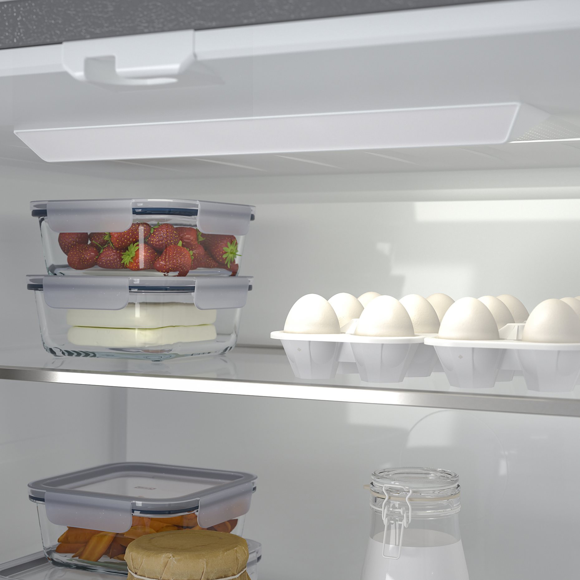 RIBBENAS, Хладилник/фризер+френски тип врати, IKEA 700 свободностоящ, 905.807.59