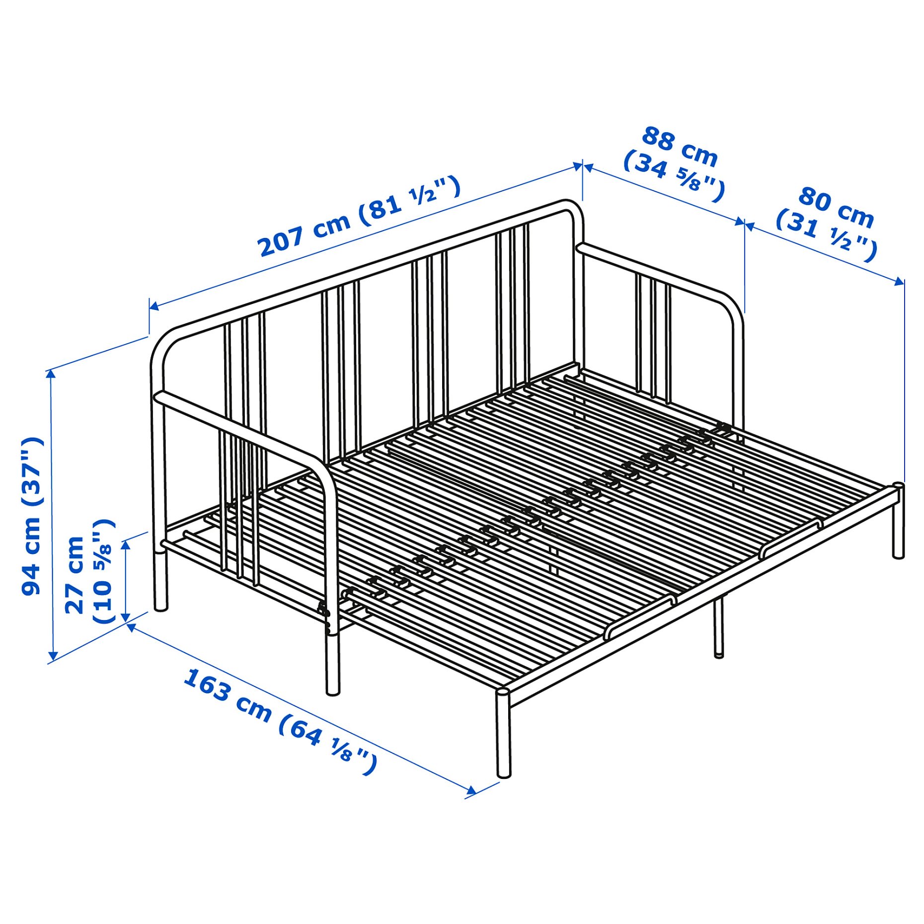 FYRESDAL, кушетка с 2 матрака, 995.214.64