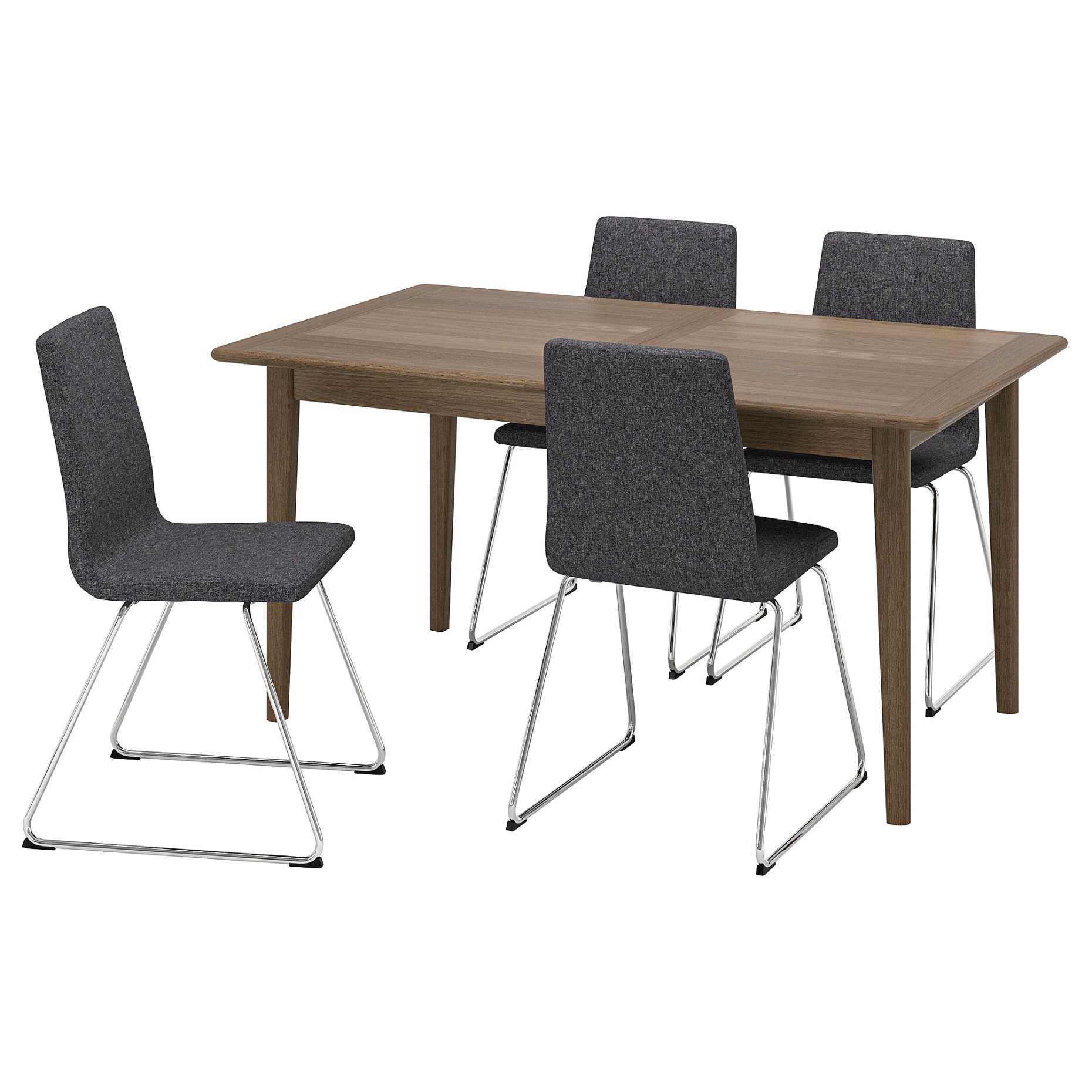 SKANSNÄS/LILLÅNÄS, маса и 4 стола, 150/205 см, 995.616.24