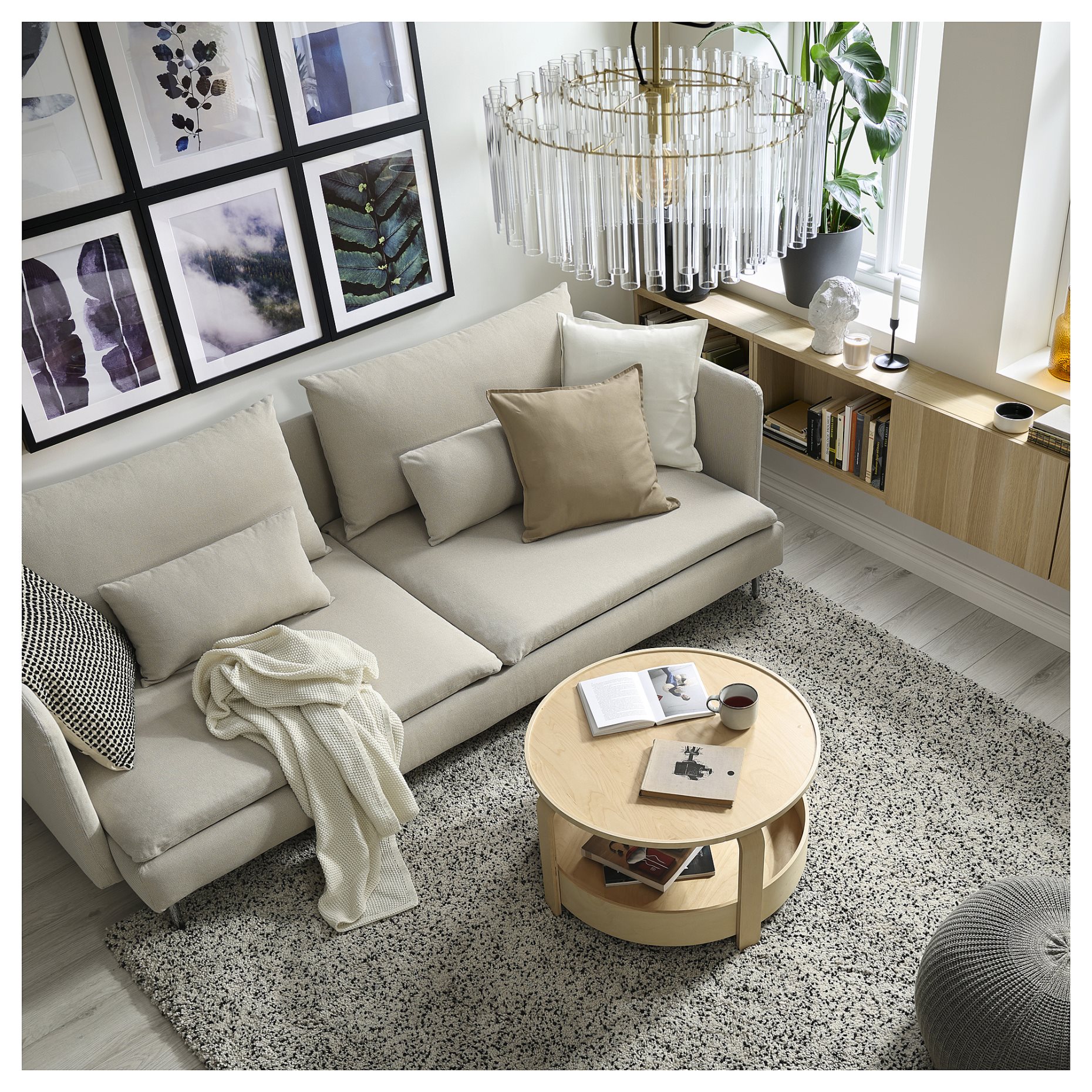 SÖDERHAMN, 3-местен разтегателен диван, 996.213.93