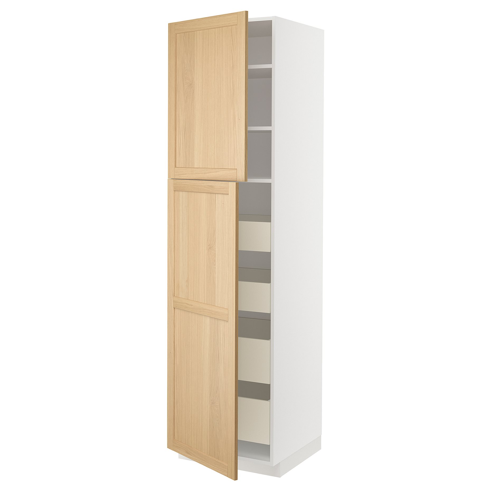 METOD/MAXIMERA, висок шкаф с 2 врати/4 чекмеджета, 095.095.03