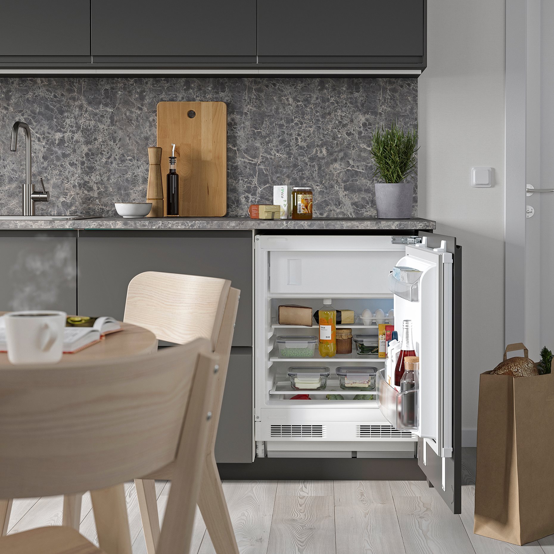 TYLLSNAS, хладилник с камера, IKEA 500, вграден, 105.683.51