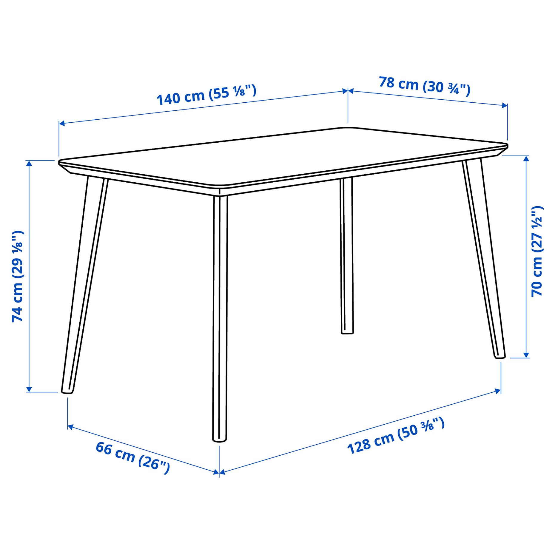 LISABO/LISABO, маса и 4 стола, 193.855.35