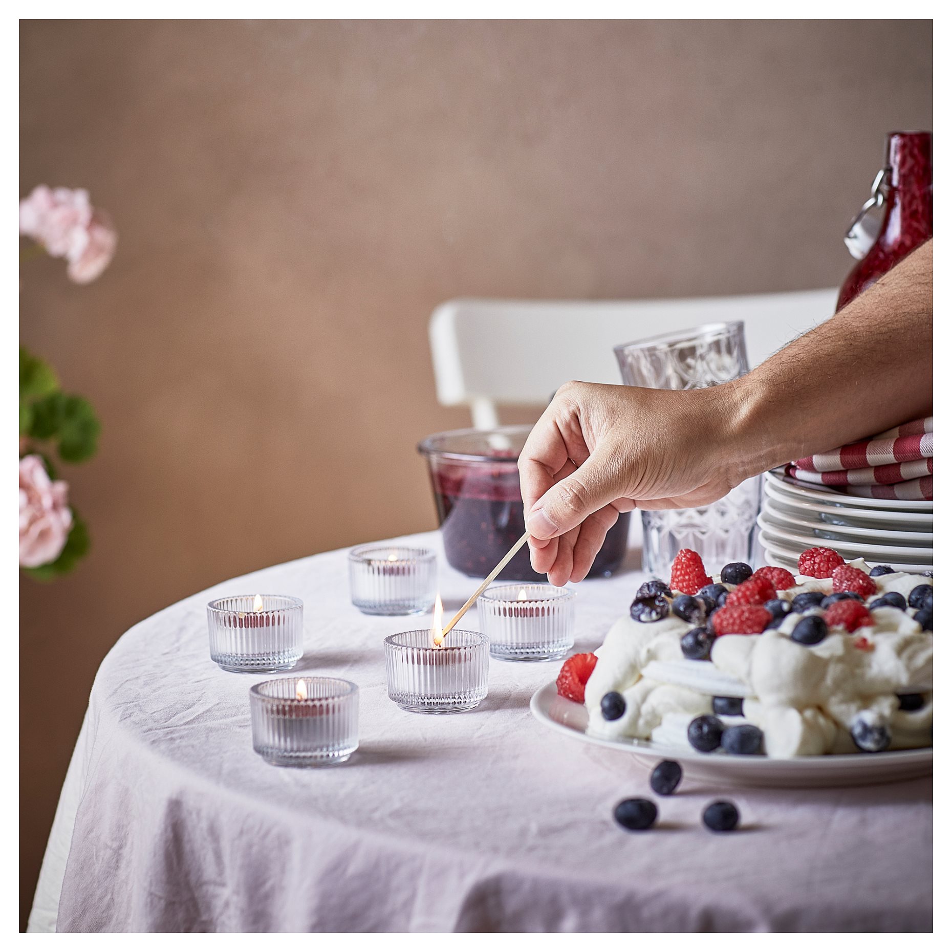 STÖRTSKÖN, ароматизирана чаена свещ, Горски плодове  3.5 ч. 30 бр. в к-т, 205.021.66