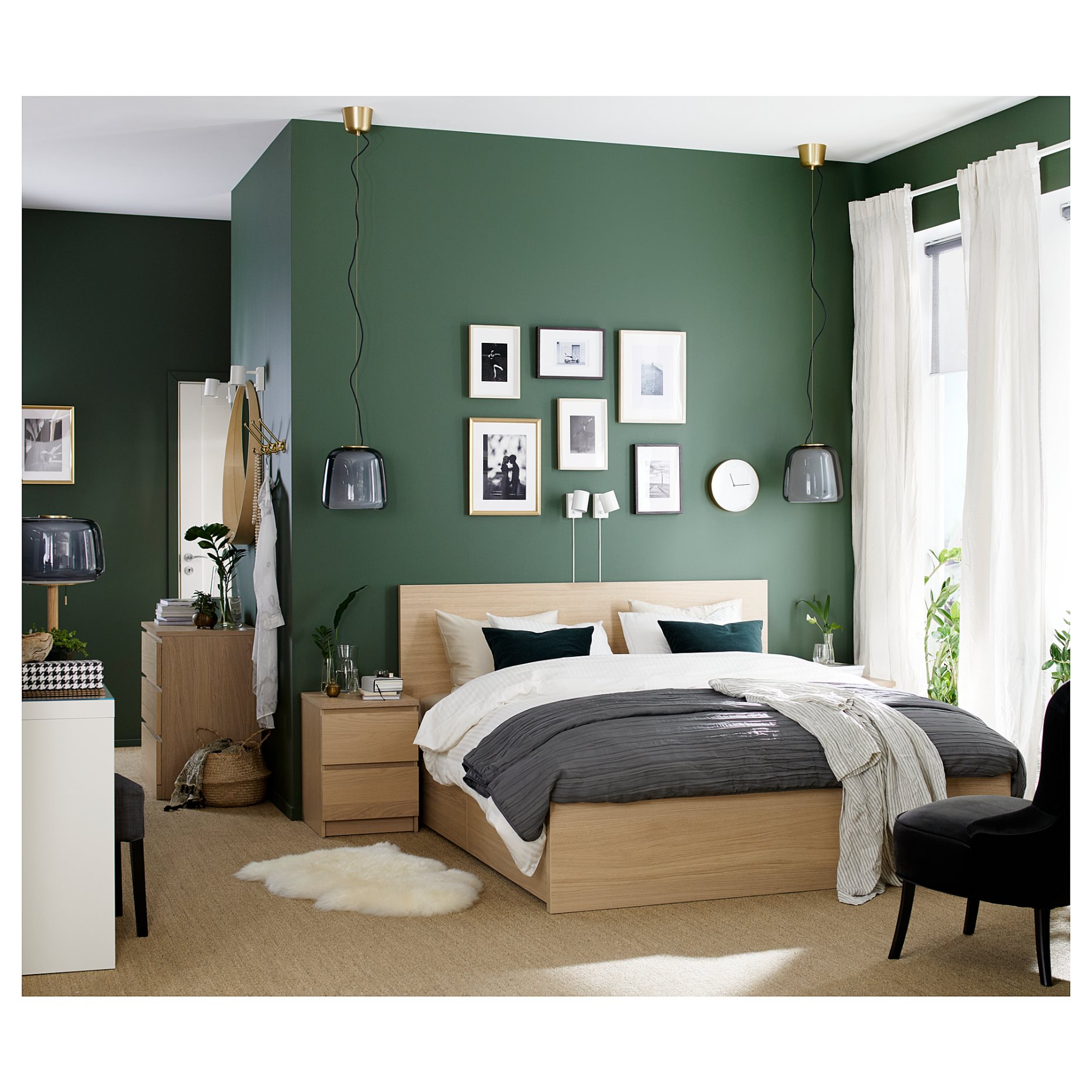 MALM, високо легло с 2 чекмеджета, 196x209 см, 291.765.84 - IKEA България MALM, високо легло с 2 чекмеджета, 196x209 см, 291.765.84