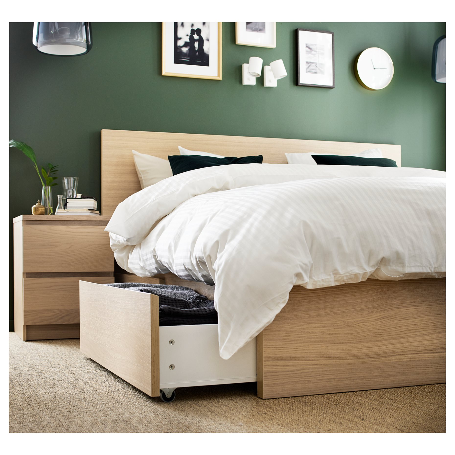 MALM, високо легло с 2 чекмеджета, 196x209 см, 291.765.84 - IKEA България MALM, високо легло с 2 чекмеджета, 196x209 см, 291.765.84