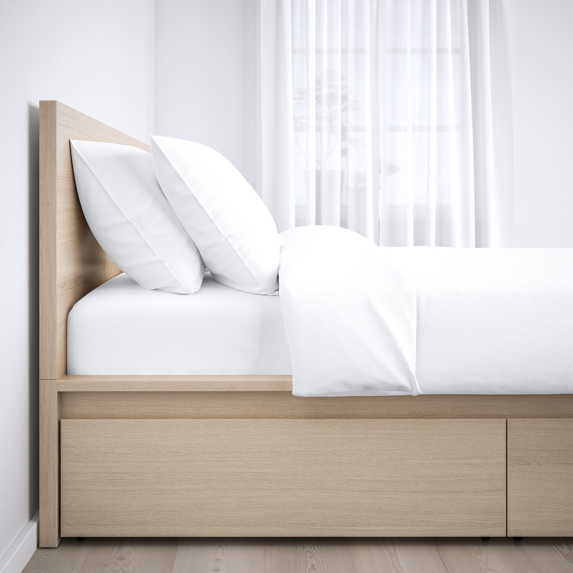 MALM, високо легло с 2 чекмеджета, 196x209 см, 291.765.84 - IKEA България MALM, високо легло с 2 чекмеджета, 196x209 см, 291.765.84
