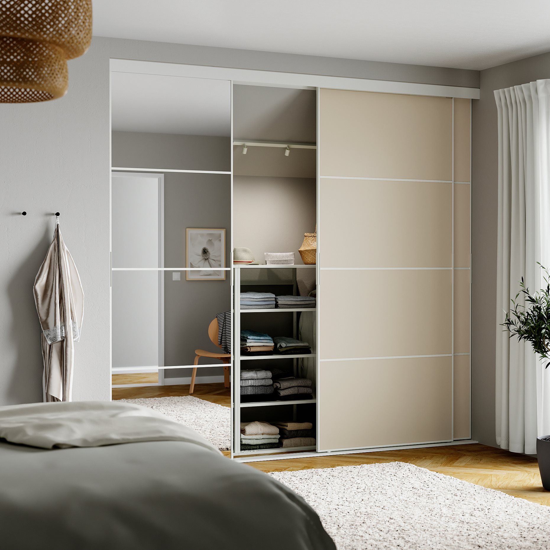 SKYTTA/MEHAMN/AULI, комбинирана плъзгаща се врата, 295.759.26