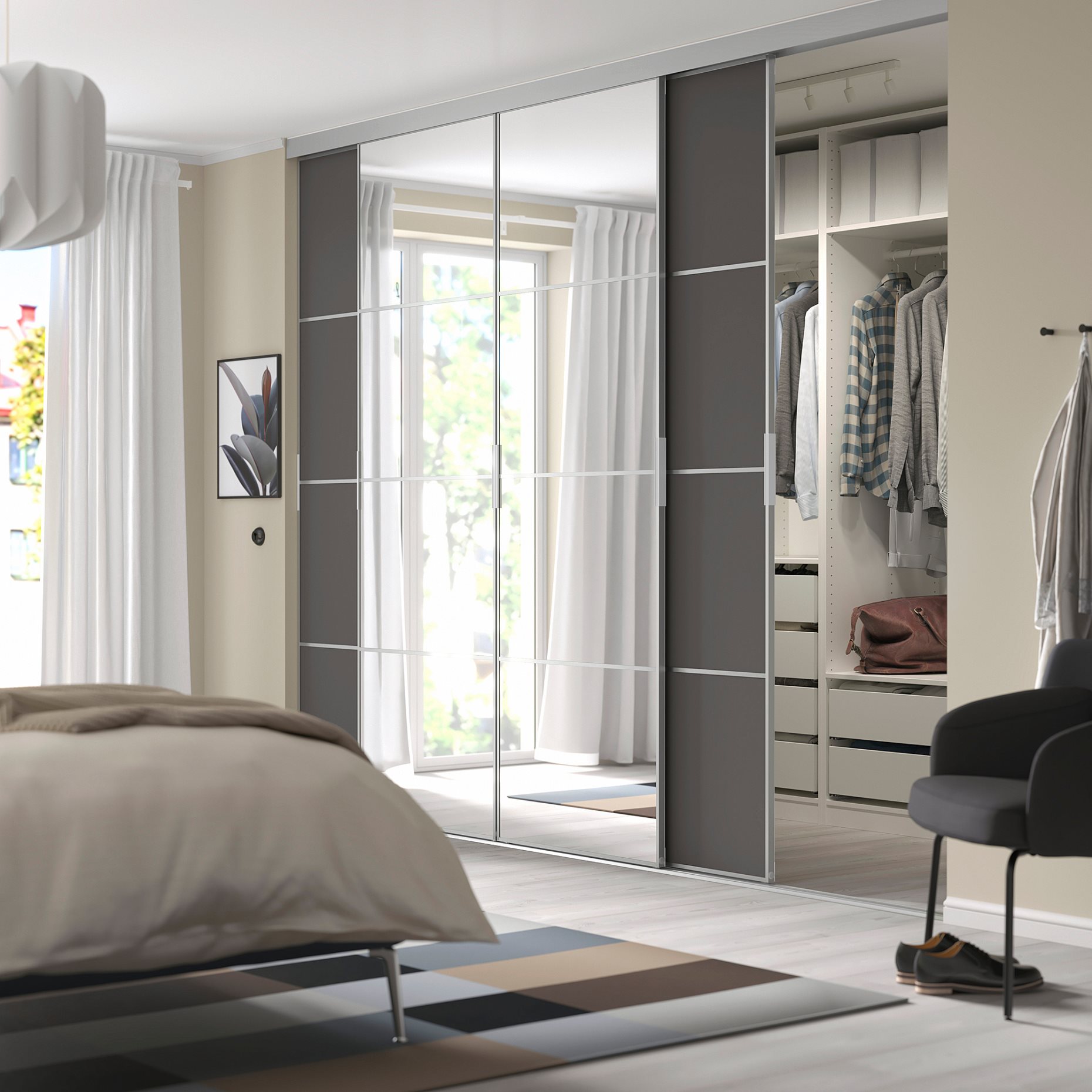 SKYTTA/MEHAMN/AULI, комбинирана плъзгаща се врата, 295.759.31