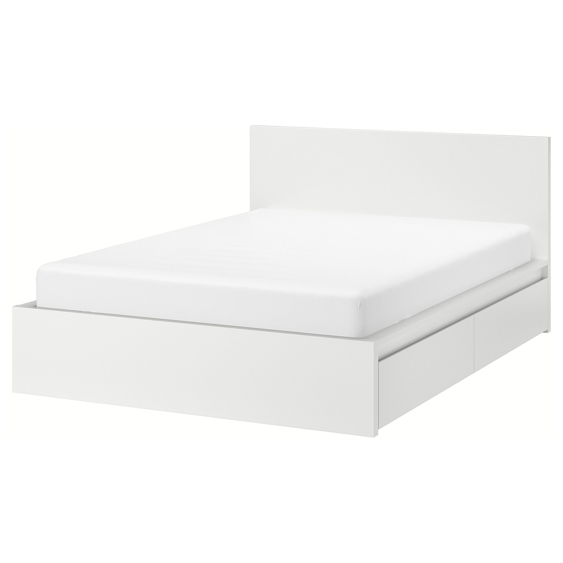 MALM, високо легло+4 кутии за съхранение, 156x209 см, 390.024.37