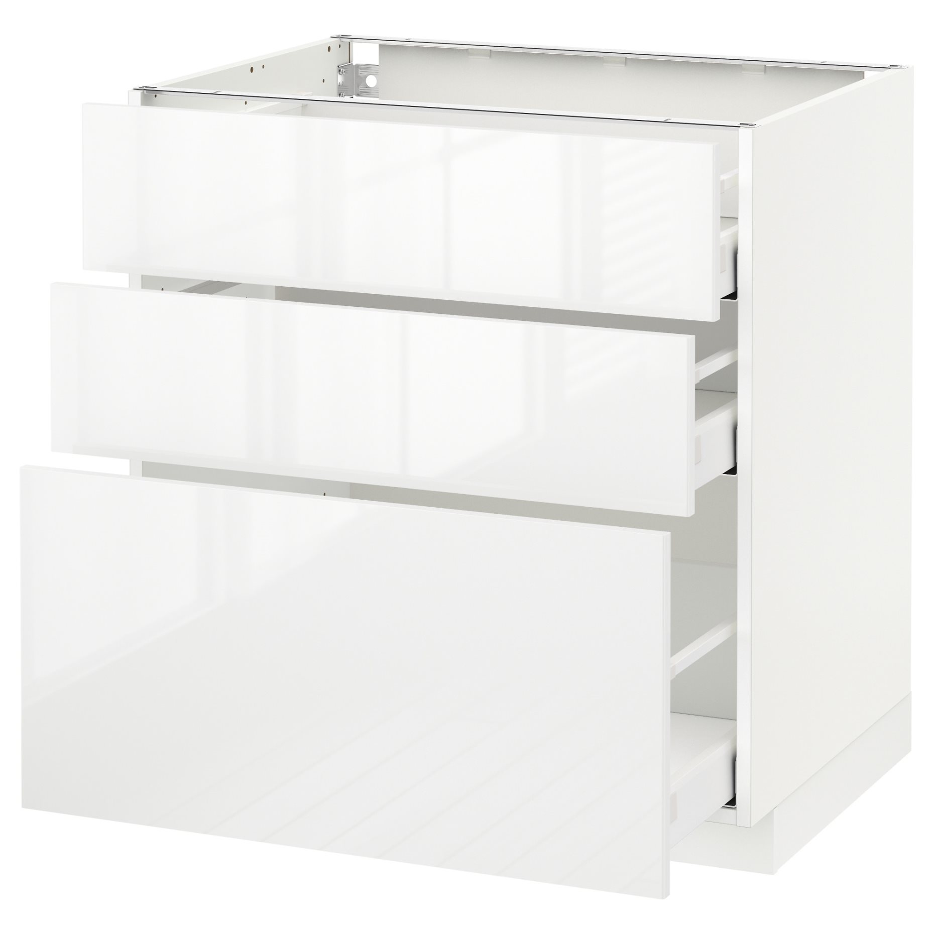 METOD/MAXIMERA, долен шкаф с 3 чекмеджета, 390.497.03